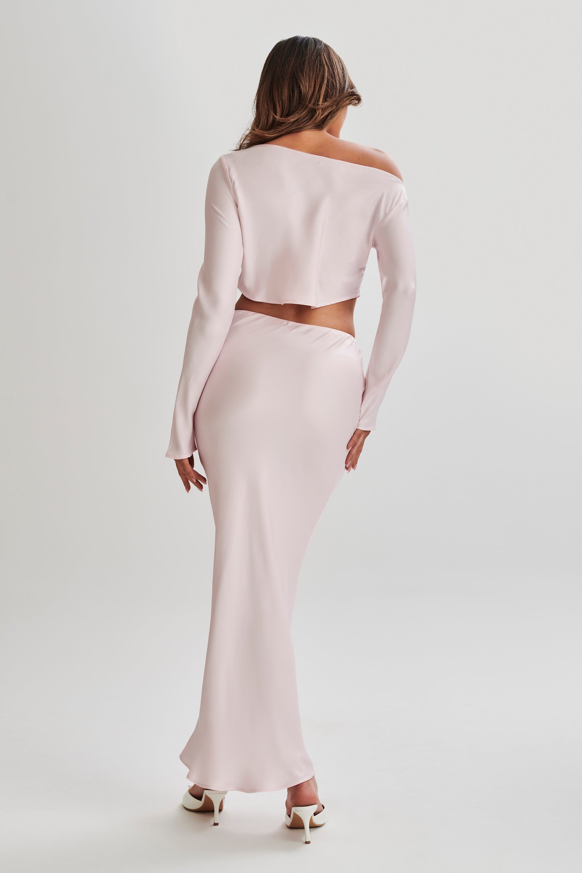 Violeta Satin Maxi Skirt - Fairy Floss Pink #7