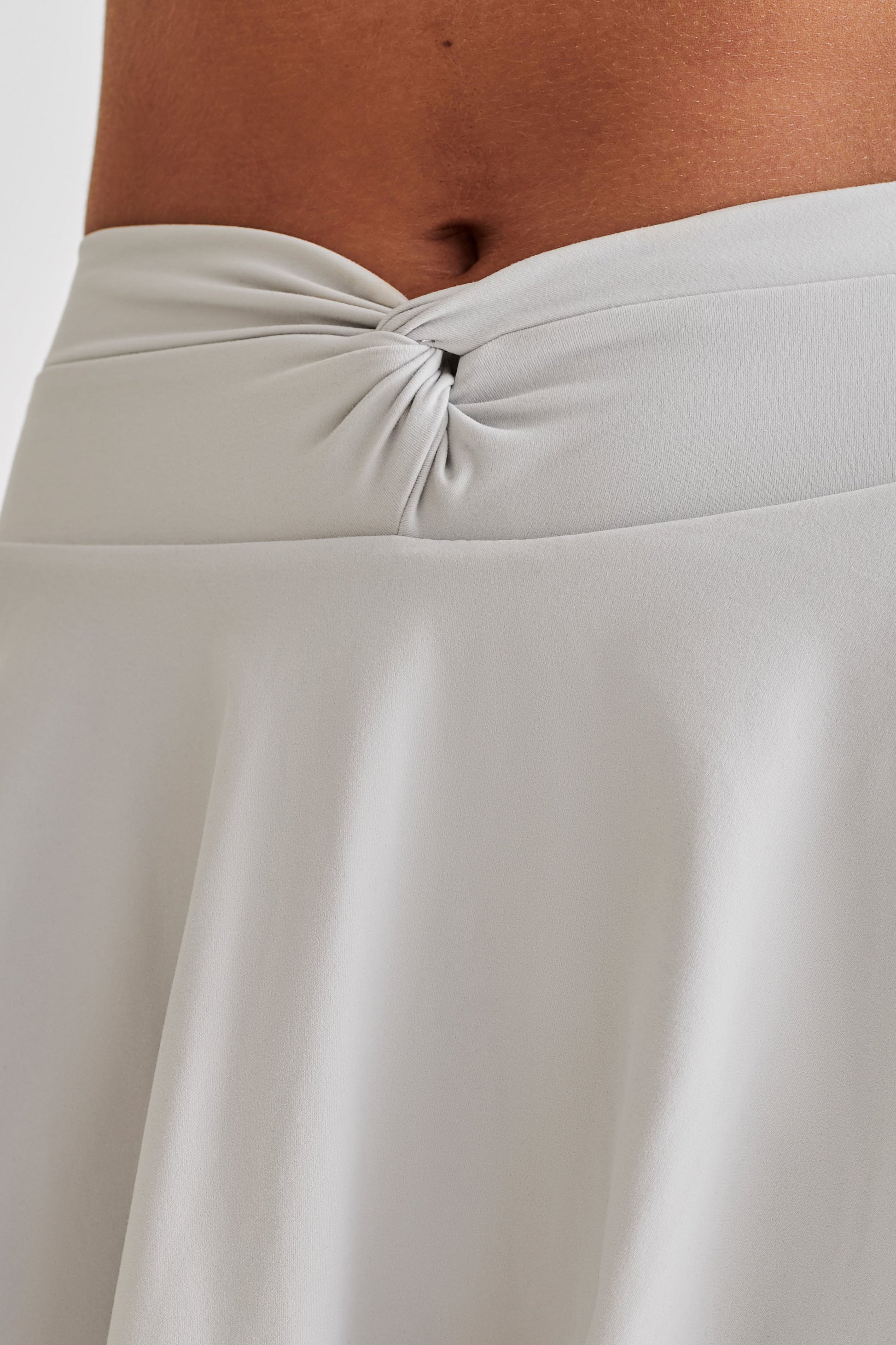 Lilah Twist Mini Skirt - Ice Grey #11
