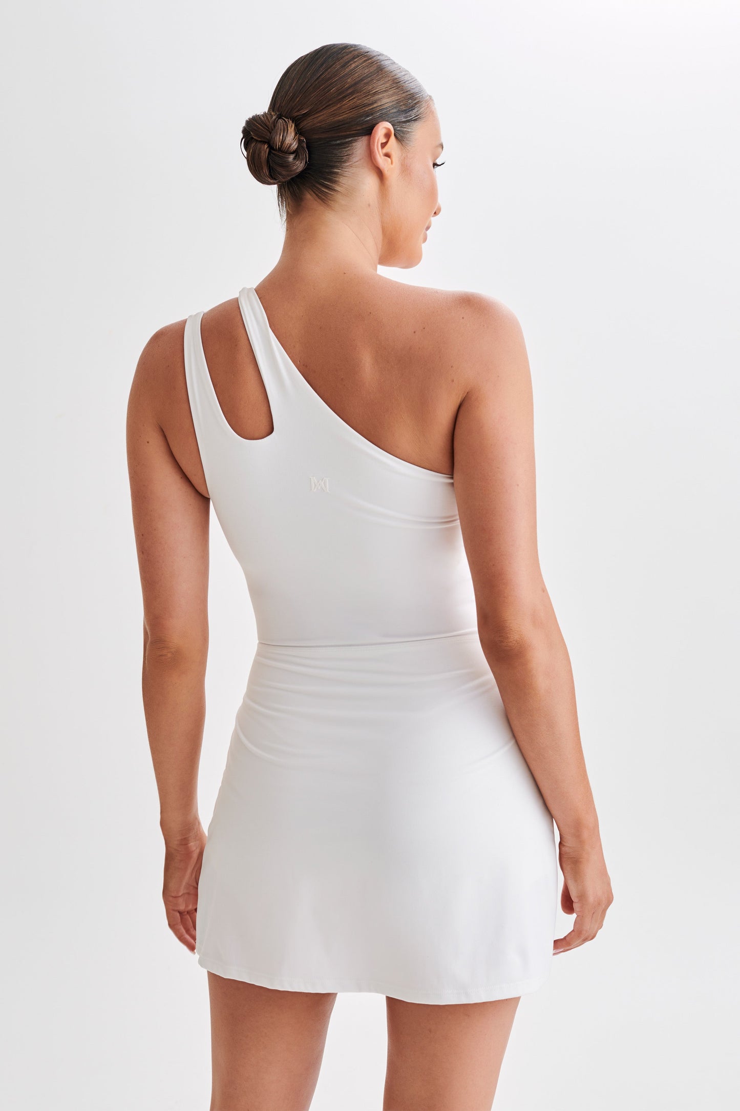 Maris One Shoulder Mini Dress - White