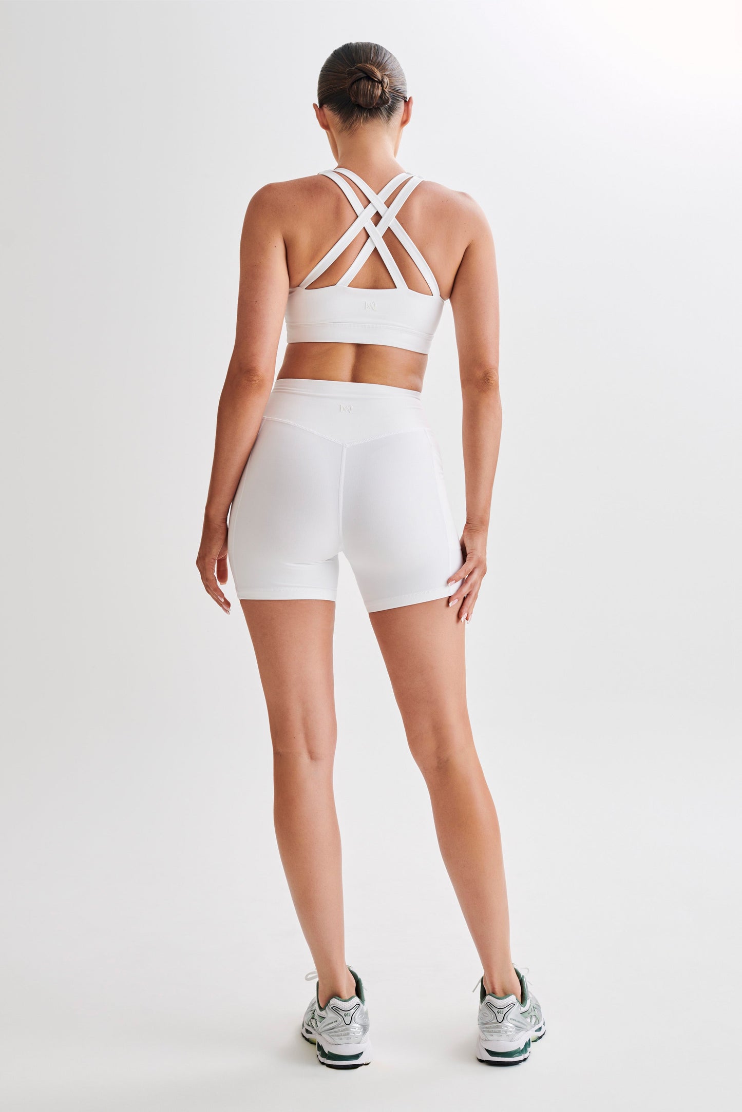 Martina Bike Shorts With Pocket - White