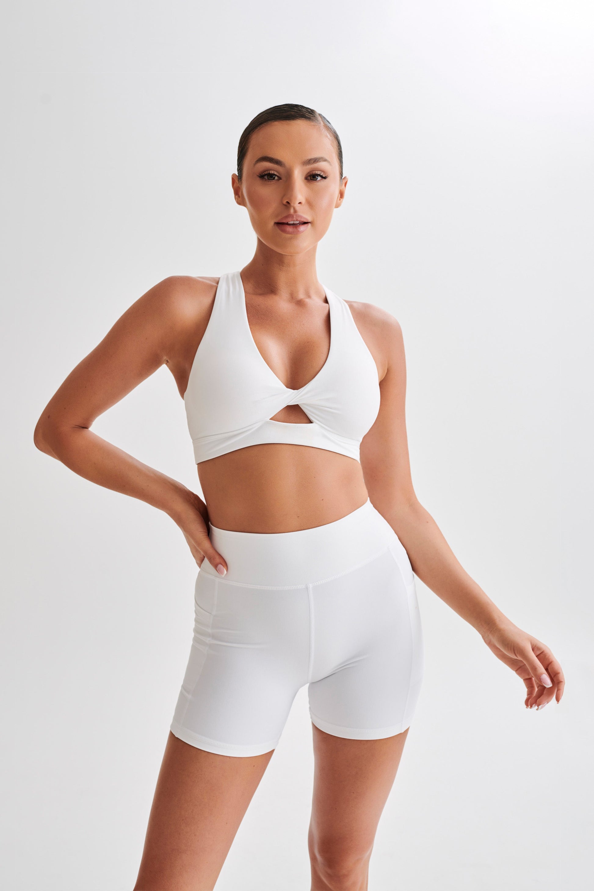 Jackie Twist Crop Top - White #2