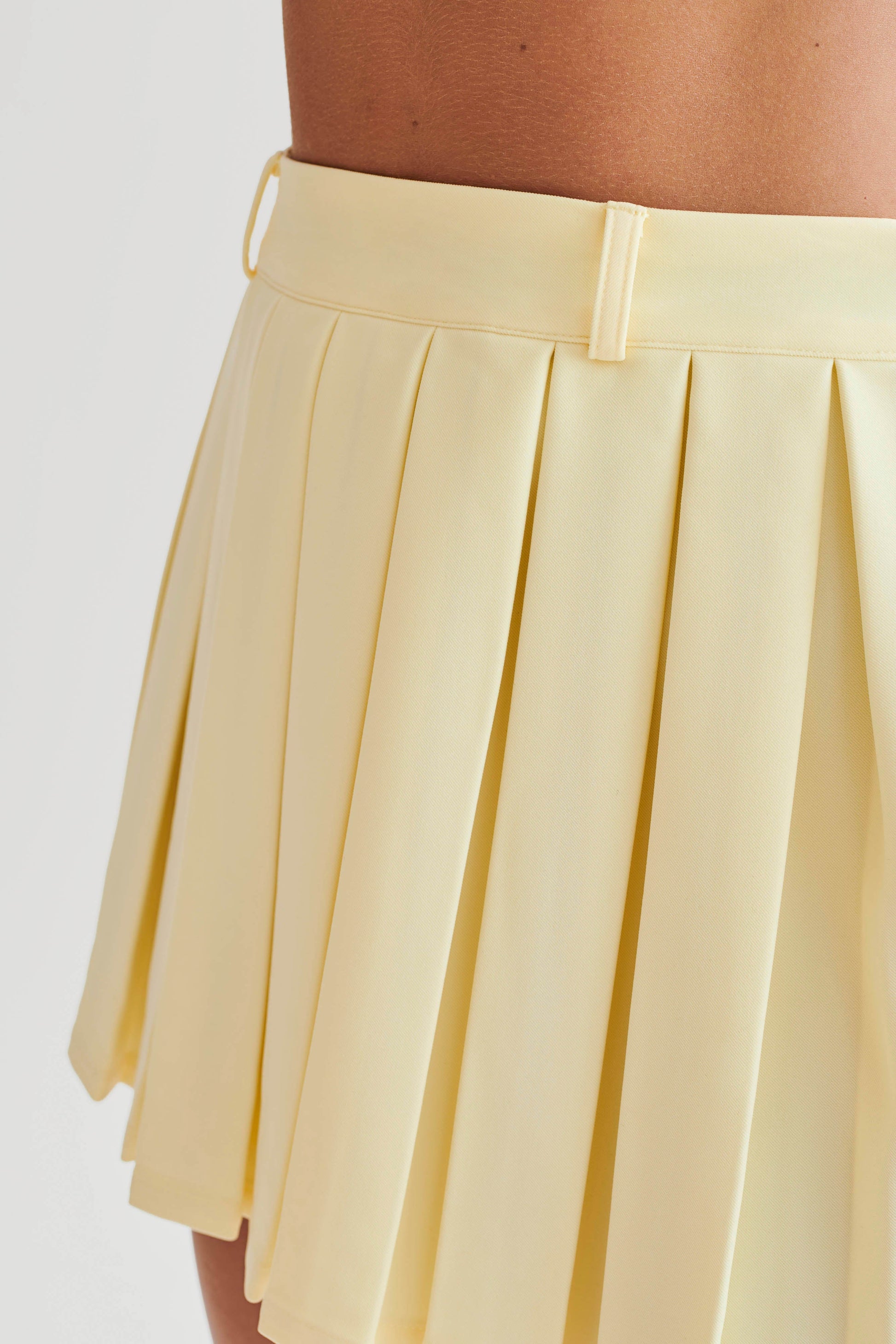 Mura Pleated Mini Skirt - Lemon #10