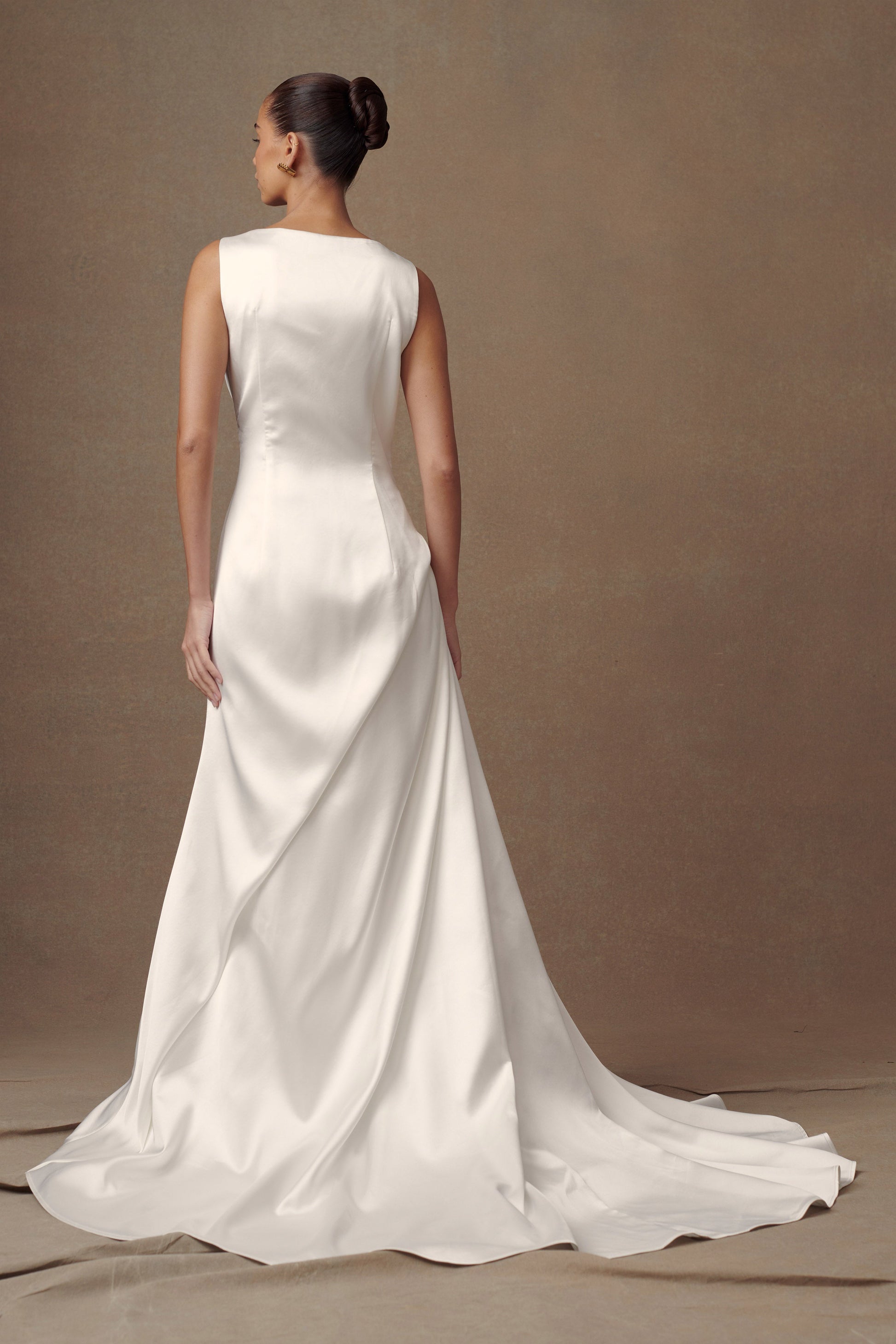 Fontanne Satin Wedding Gown - White #2