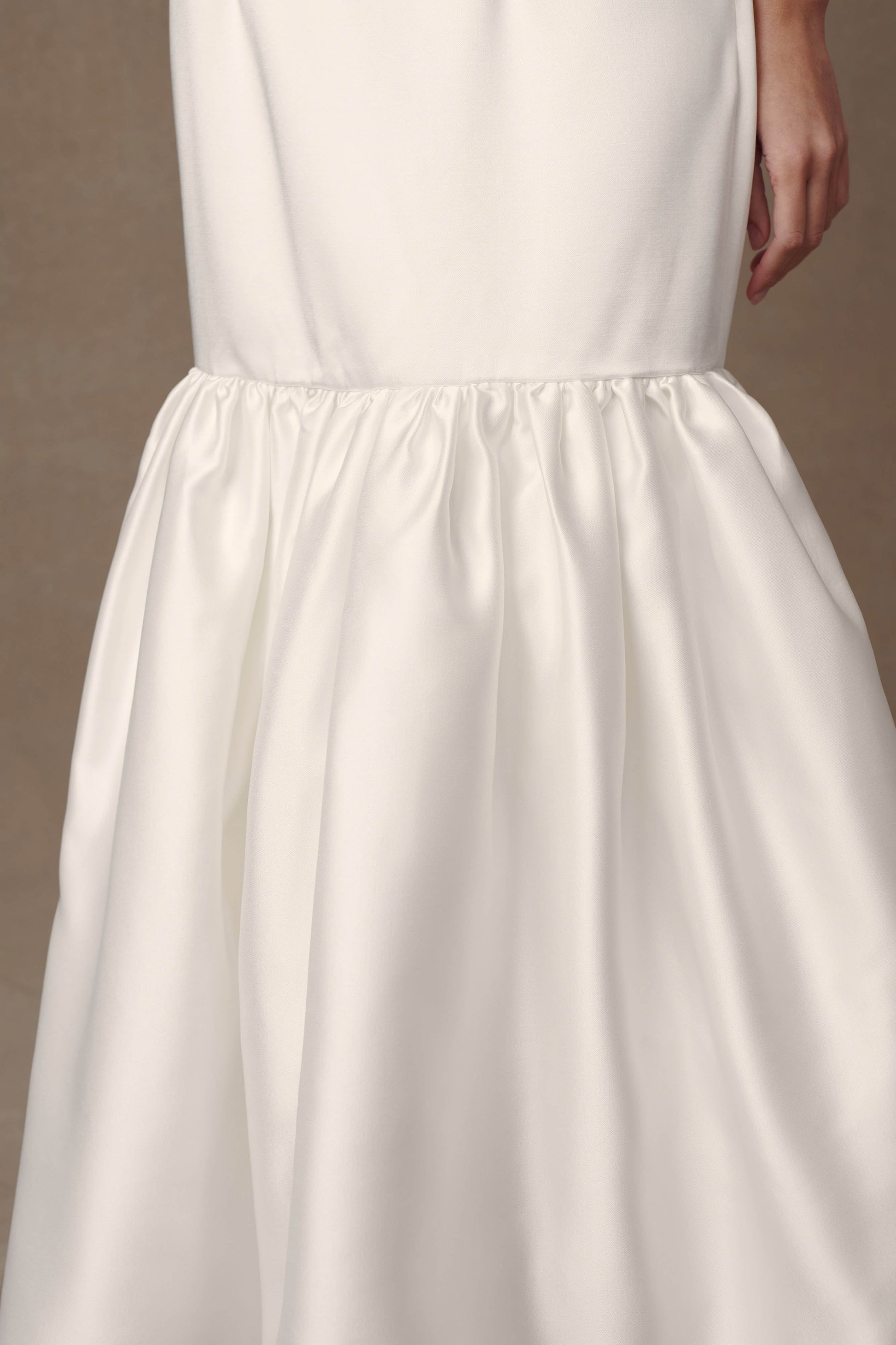 Danica Satin Halter Wedding Gown - White #6