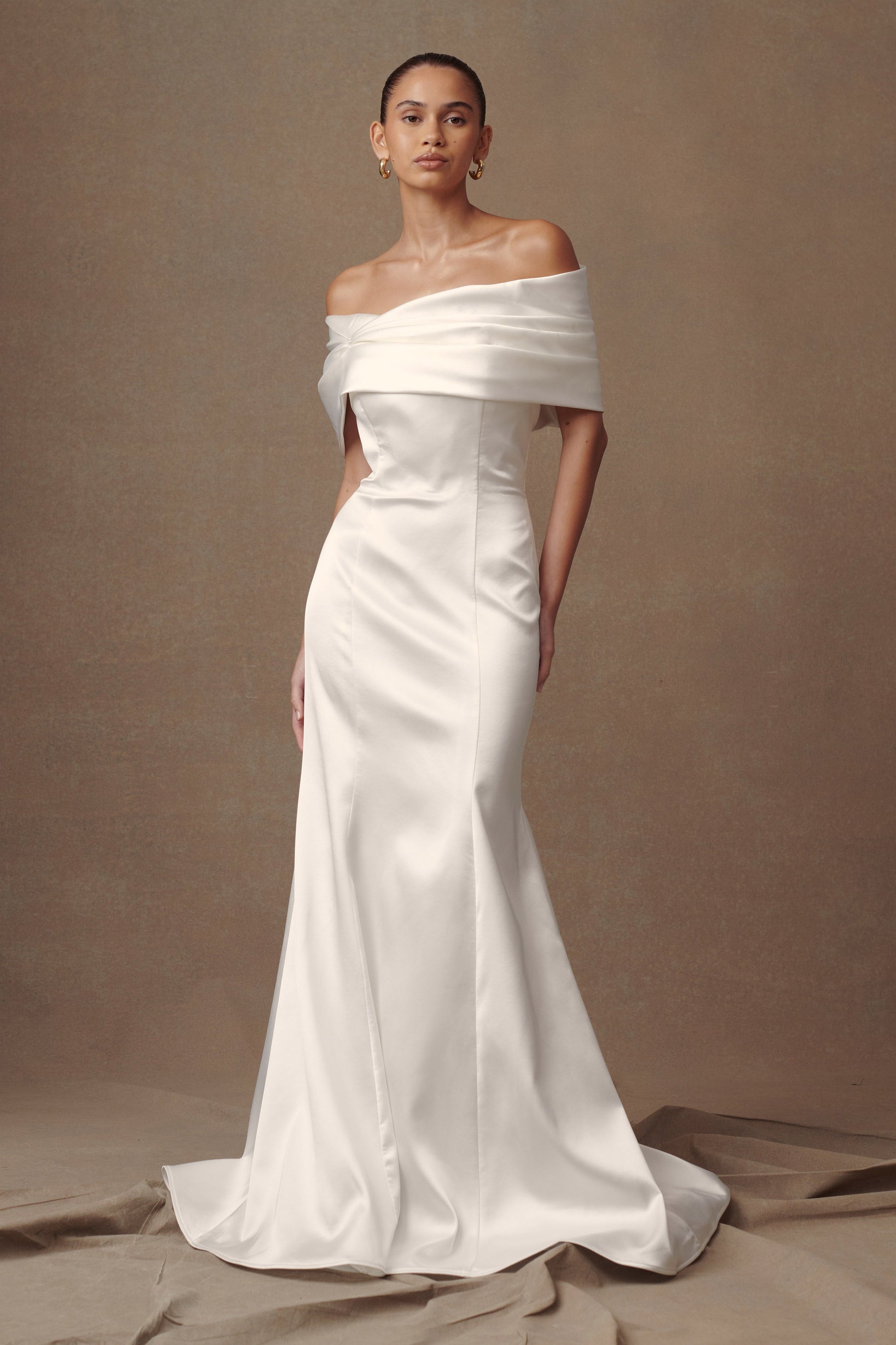 Saosire Satin Wedding Gown - White #5