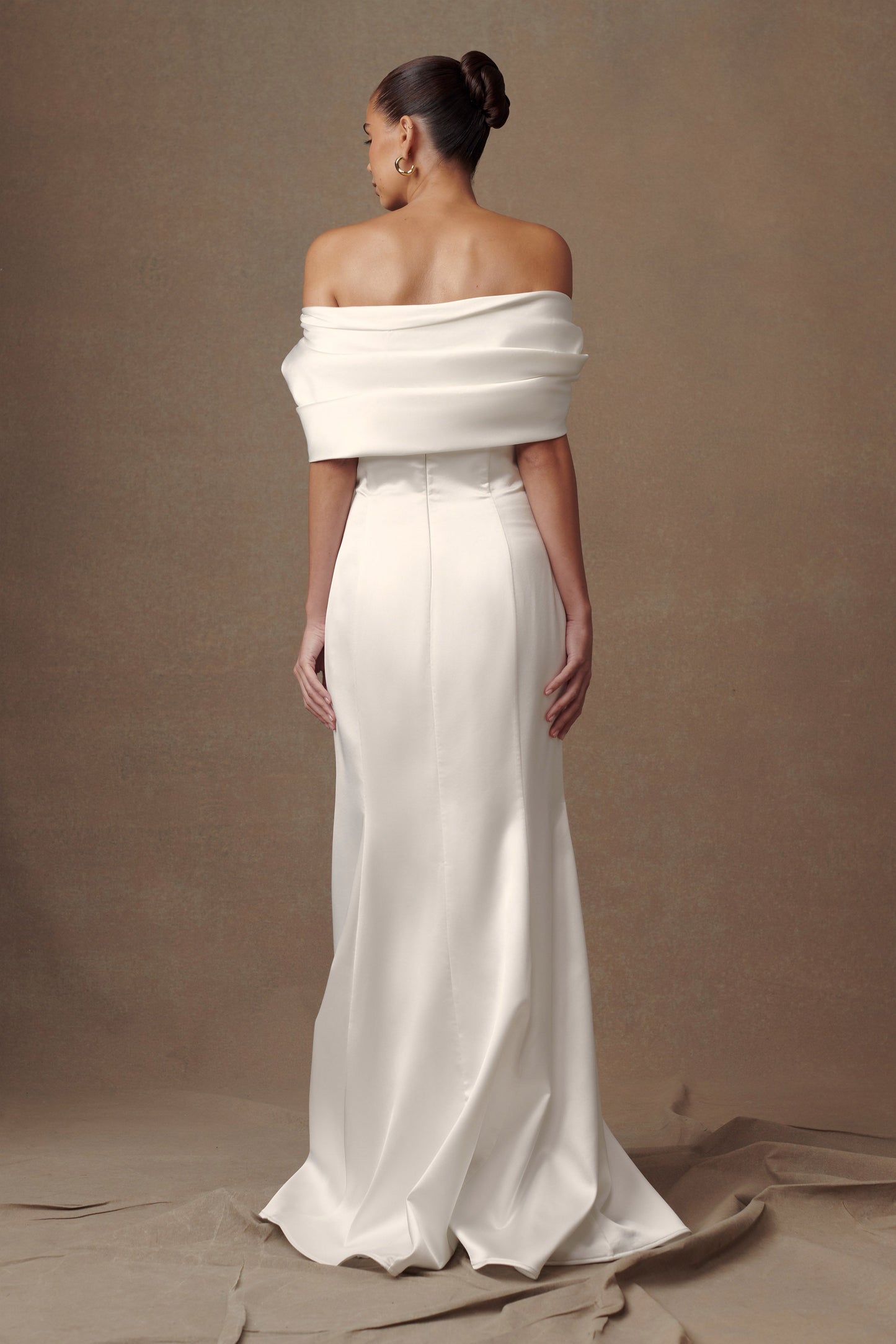 Saosire Satin Wedding Gown - White