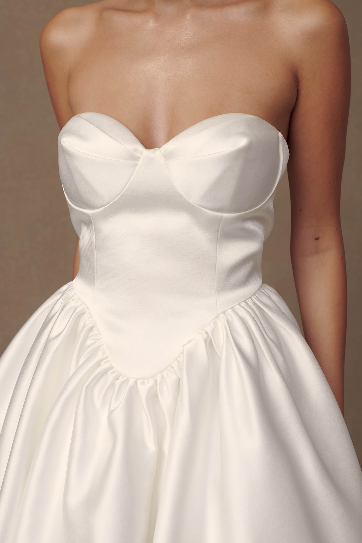 Hollie Structured Corset Mini Dress - White #4