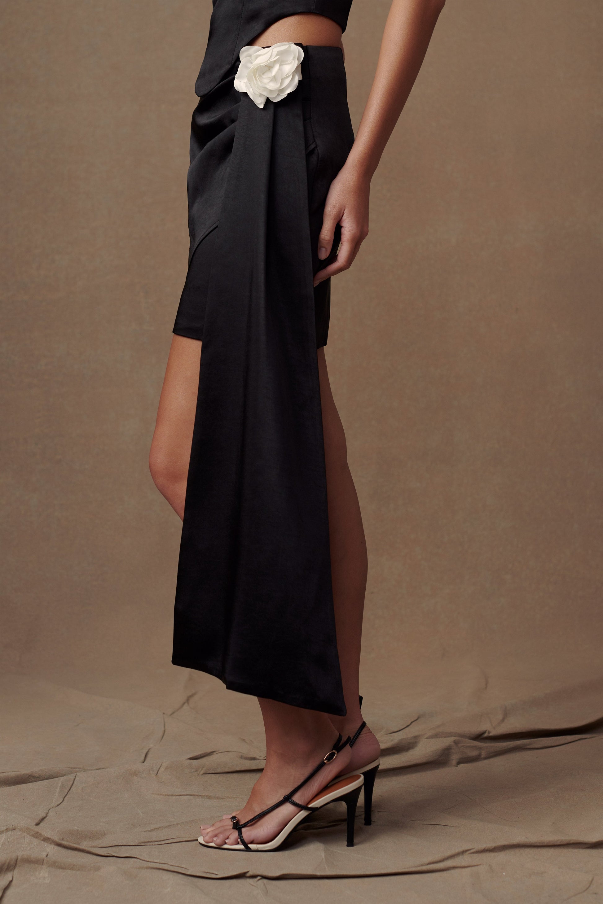 Margot Rose Mini Skirt - Black #5