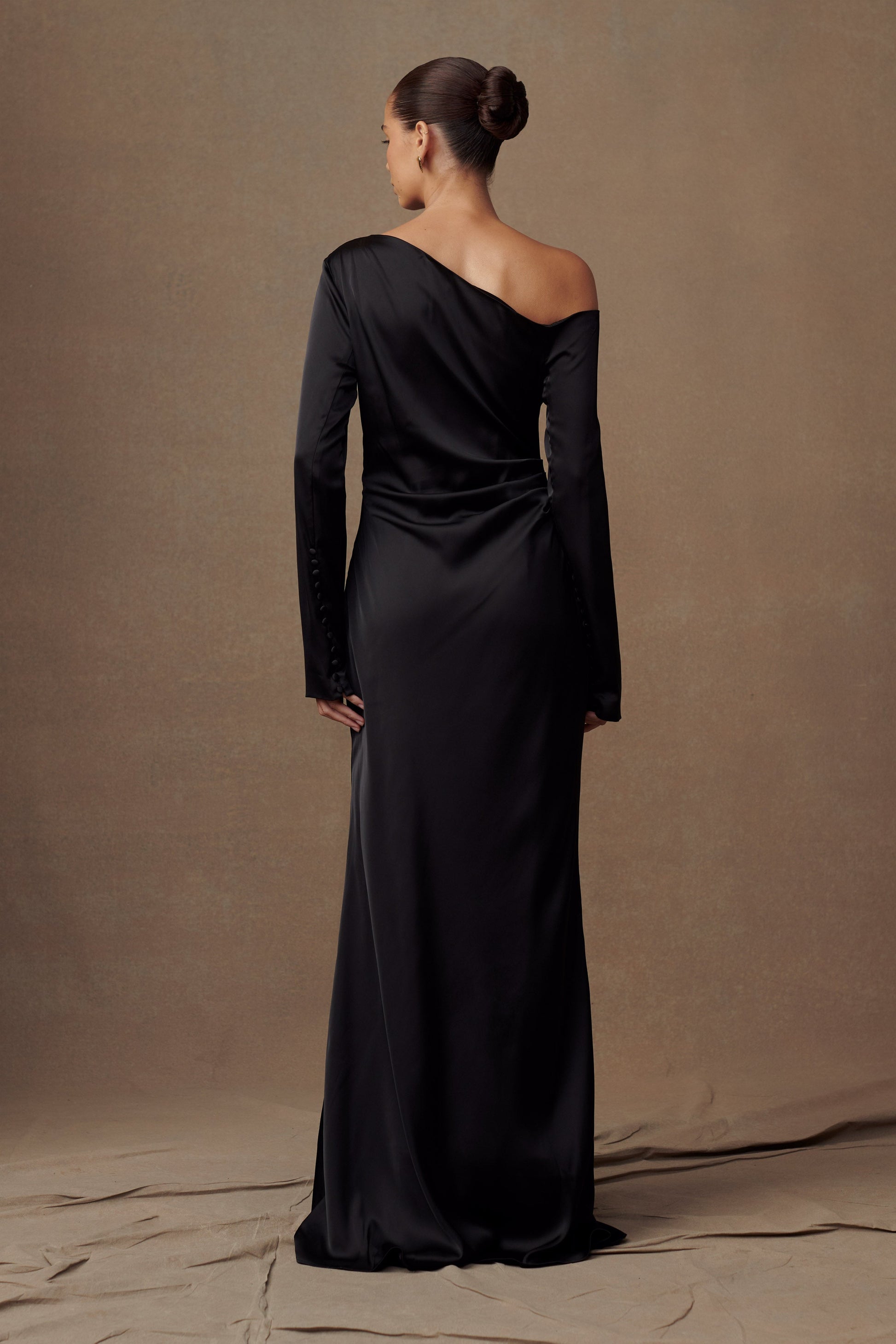 Avery Long Sleeve Maxi Dress - Black #3
