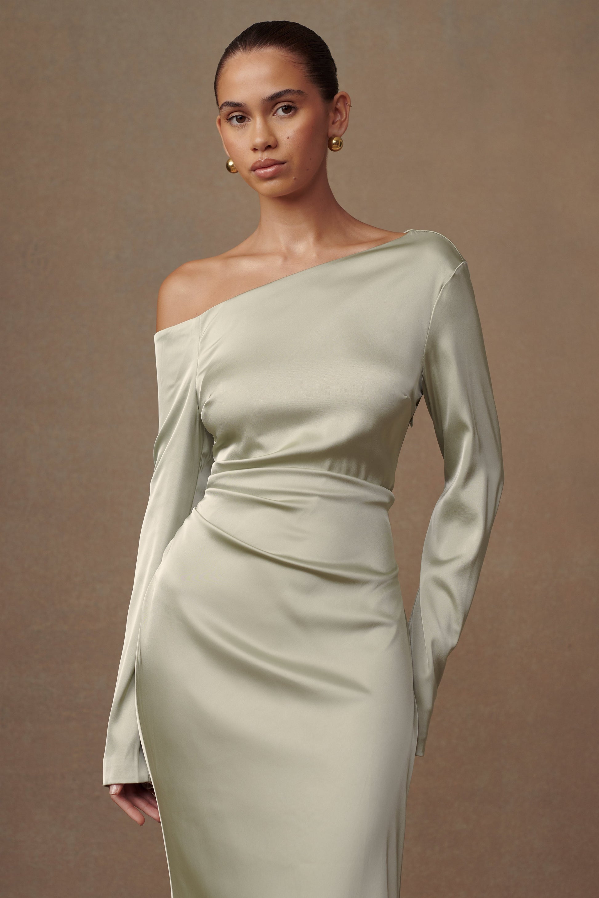Avery Long Sleeve Maxi Dress - Sage #6