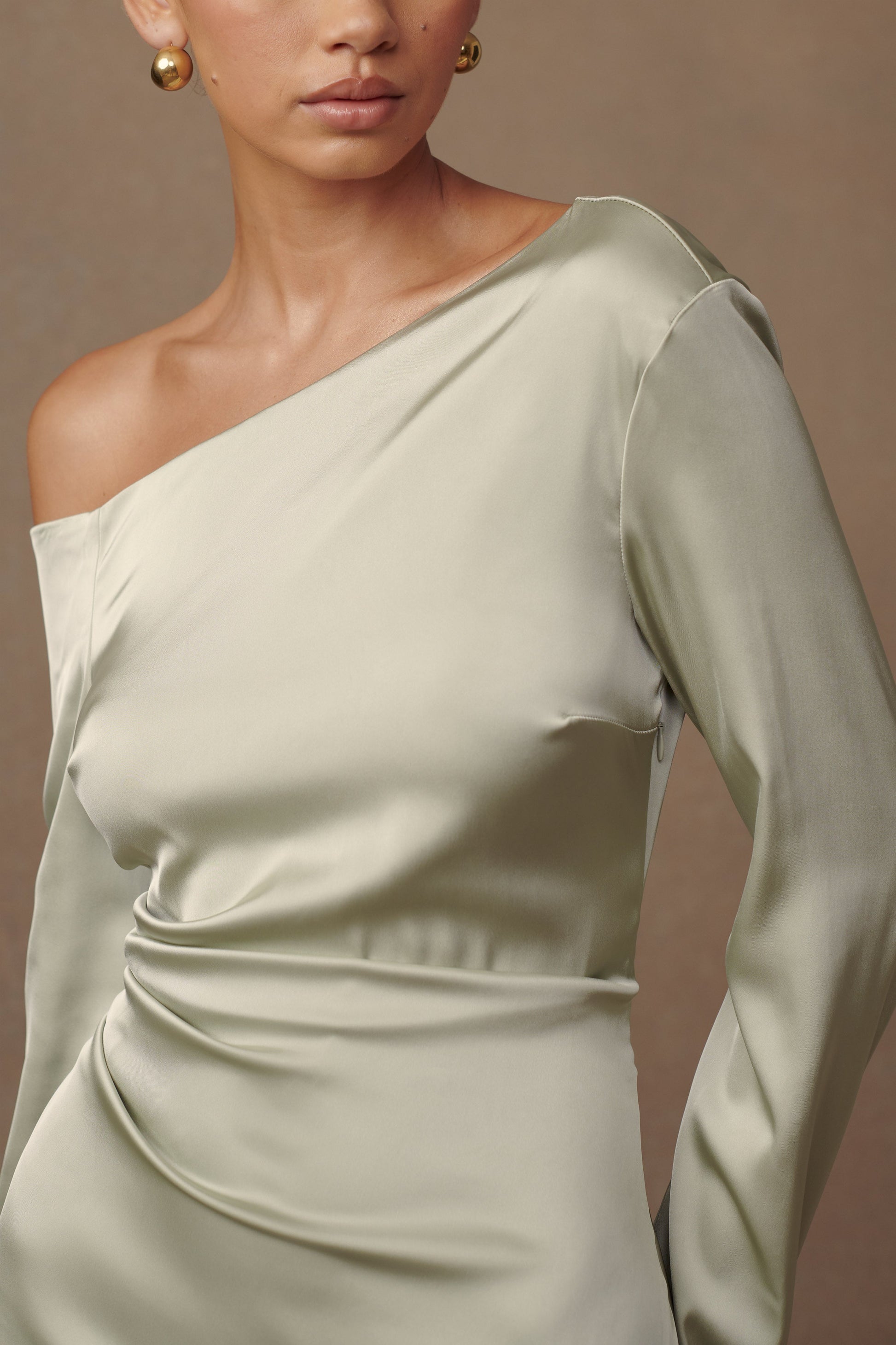 Avery Long Sleeve Maxi Dress - Sage #2