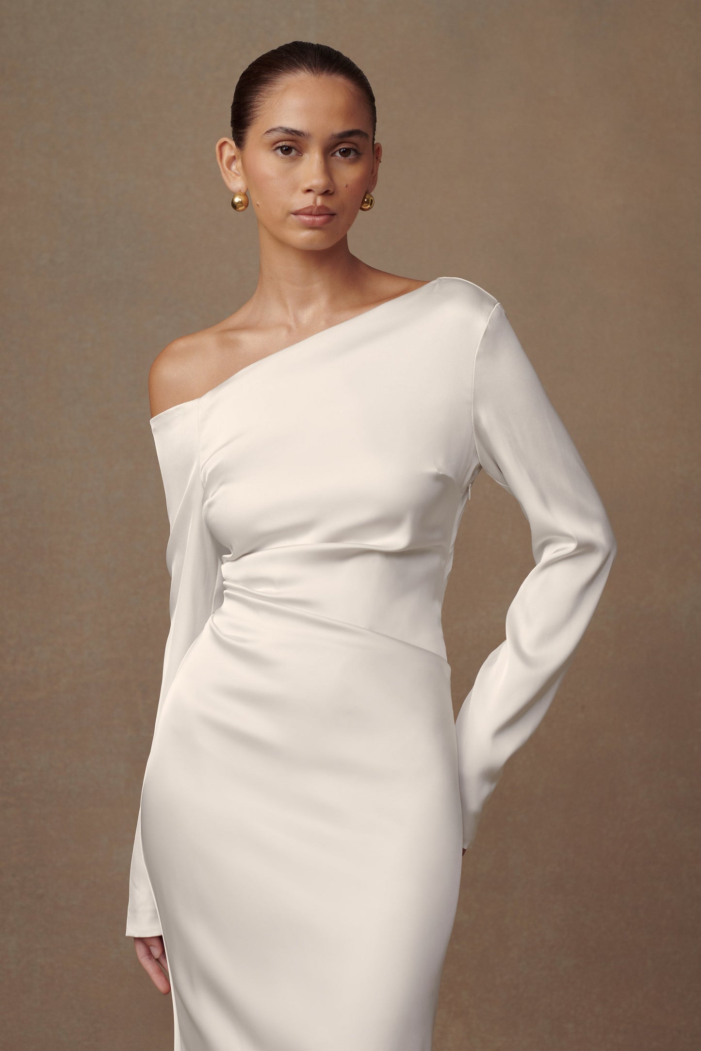 Avery Long Sleeve Maxi Dress - Ivory