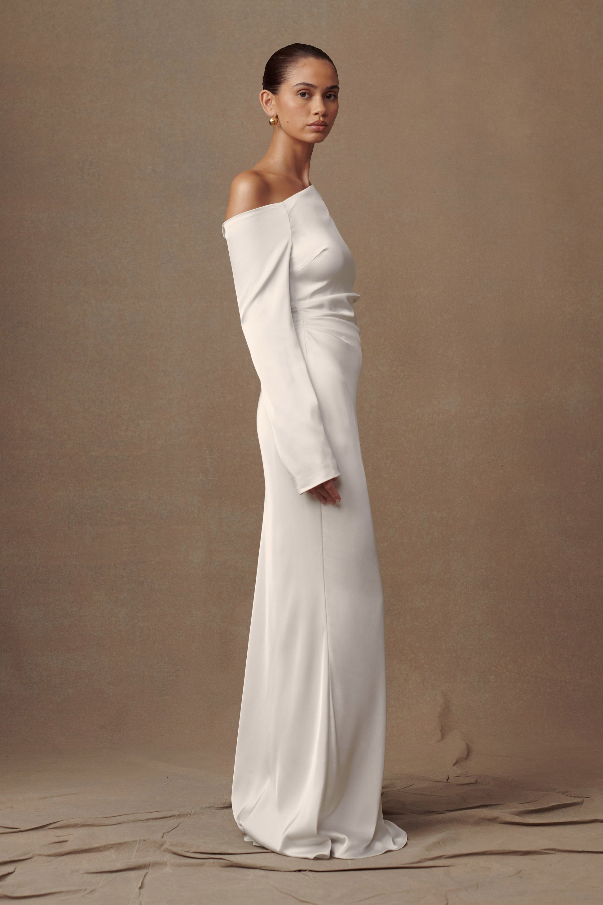 Avery Long Sleeve Maxi Dress - Ivory #3