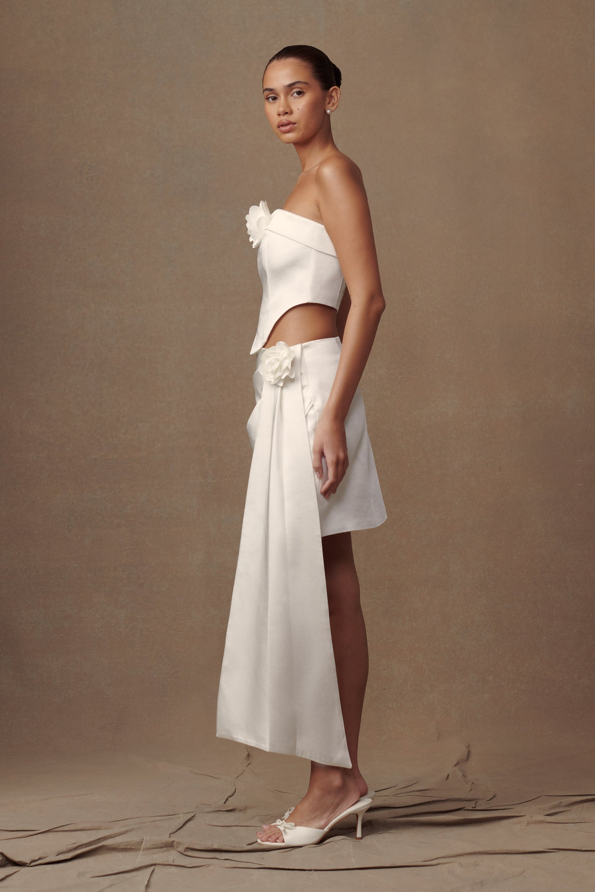 Margot Rose Mini Skirt - White #6