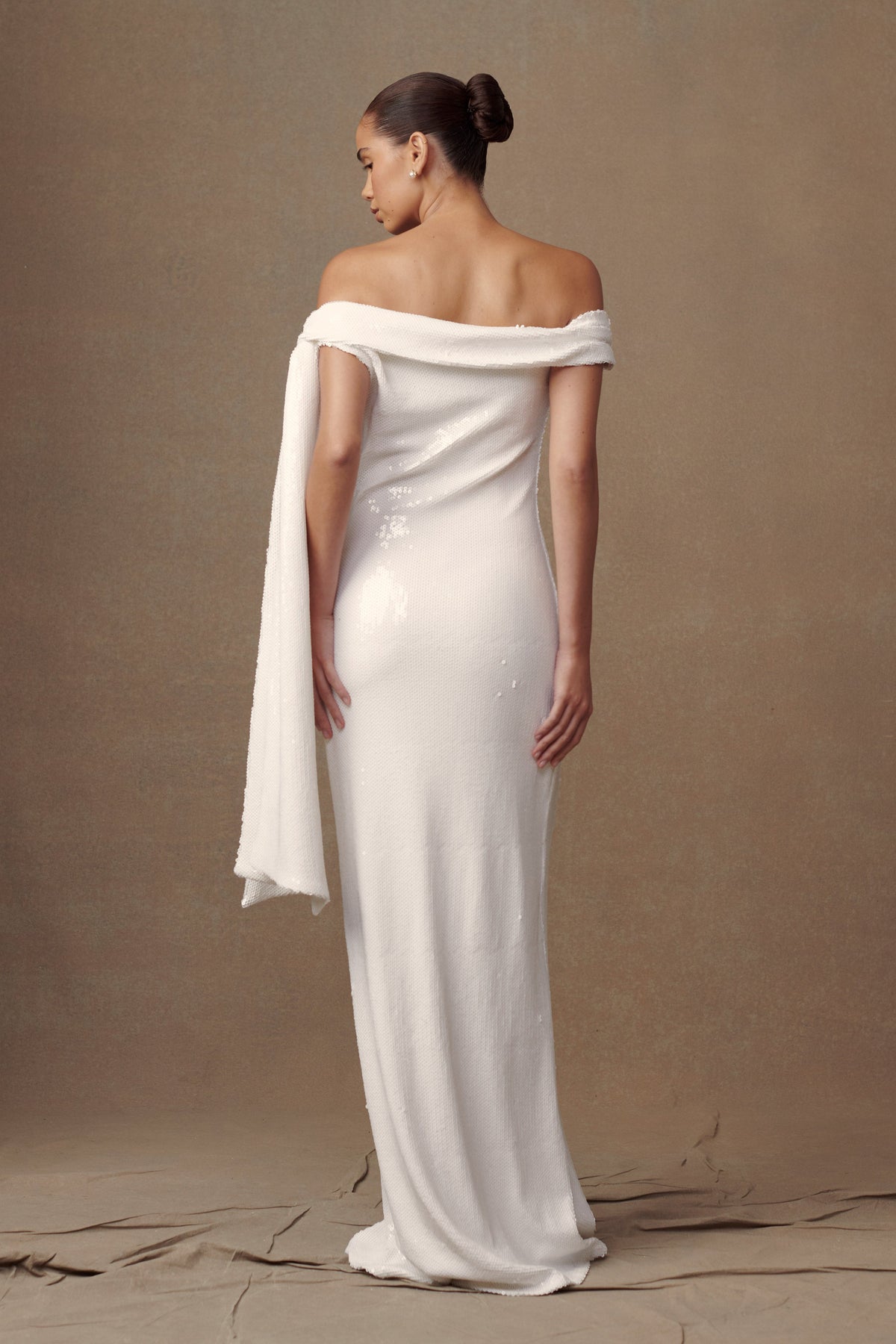Catarina Sequin Maxi Dress - White #5