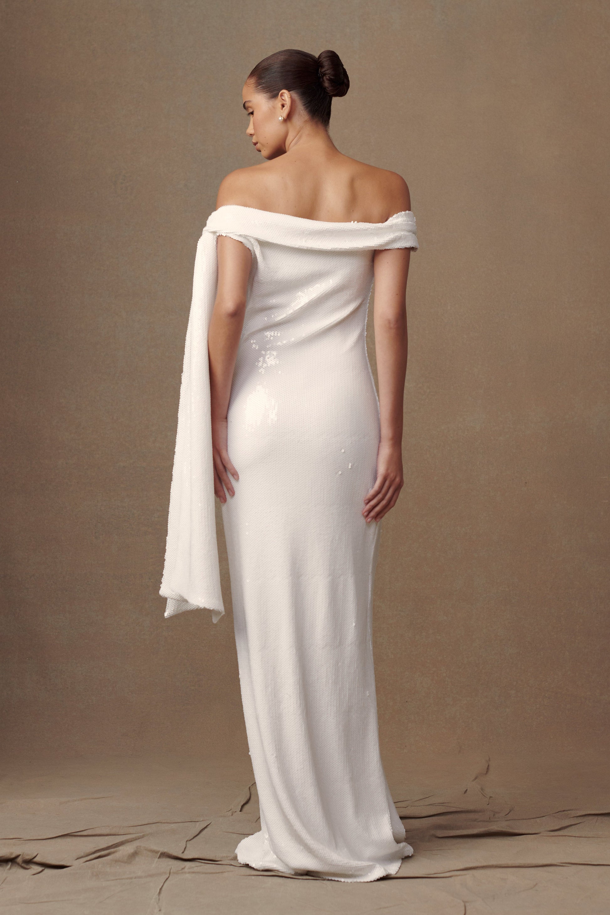 Catarina Sequin Maxi Dress - White #5