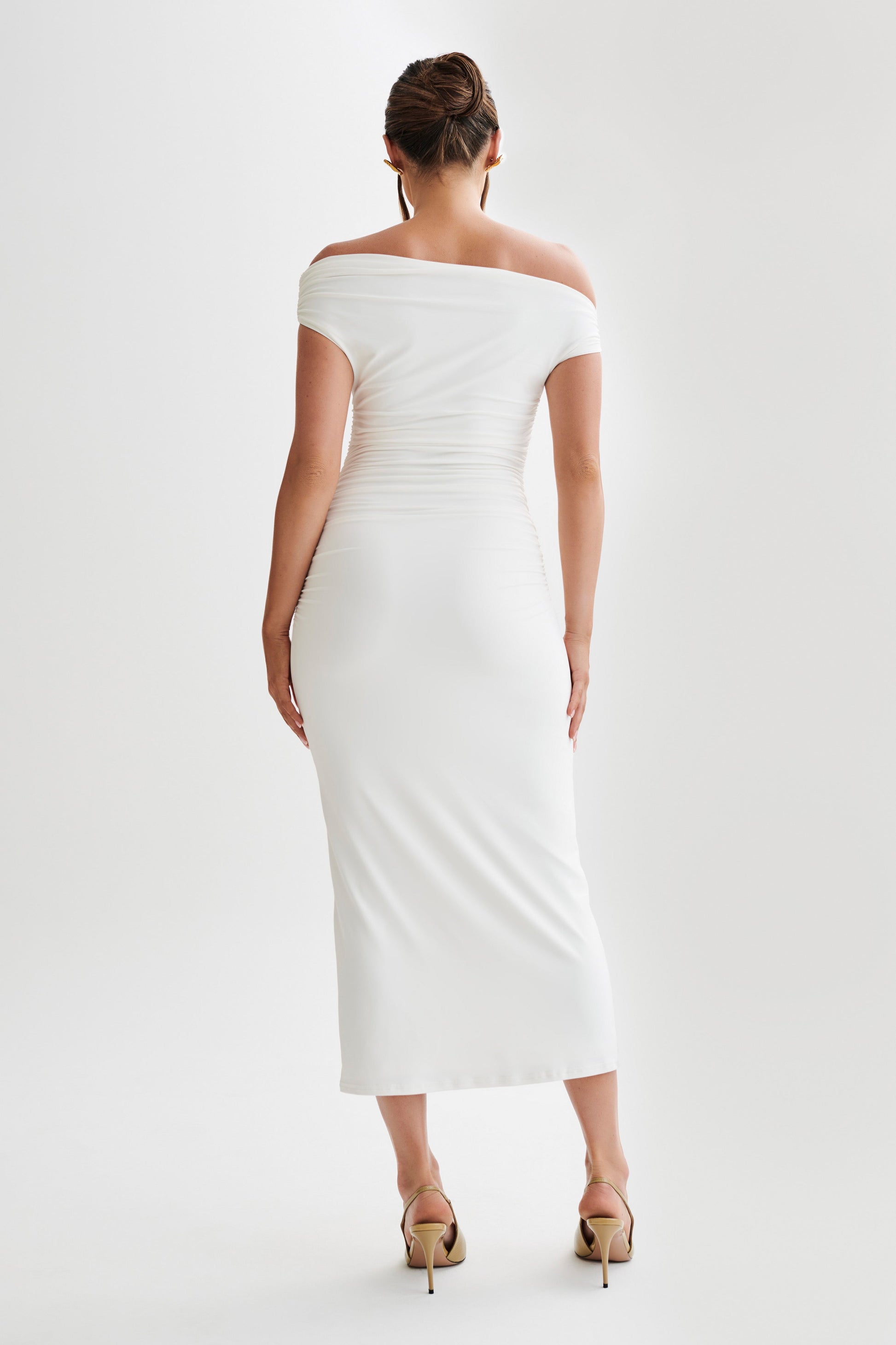 Alayna Recycled Nylon Midi Dress - White #2
