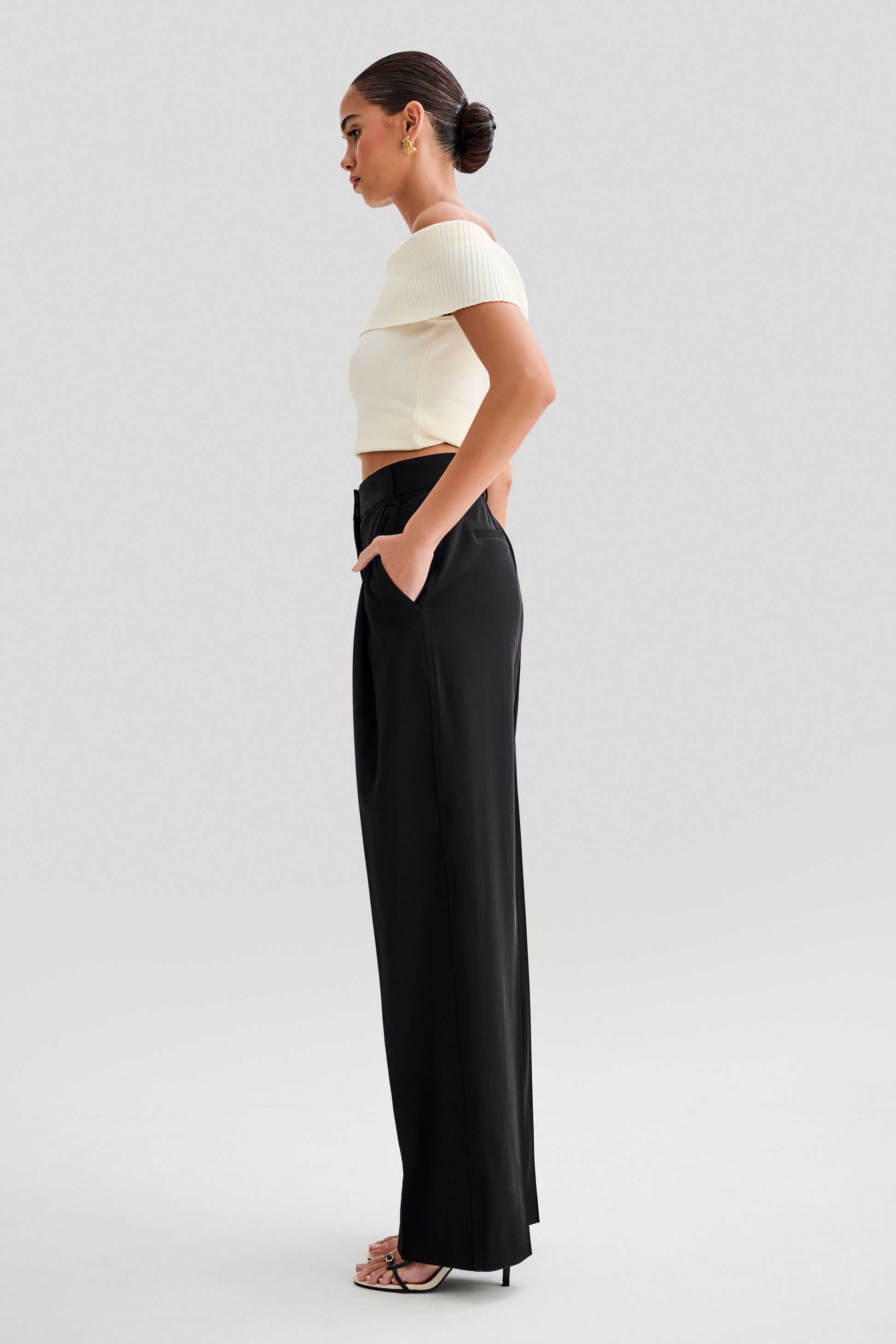 Susanna Off Shoulder Knit Top - Ivory #8