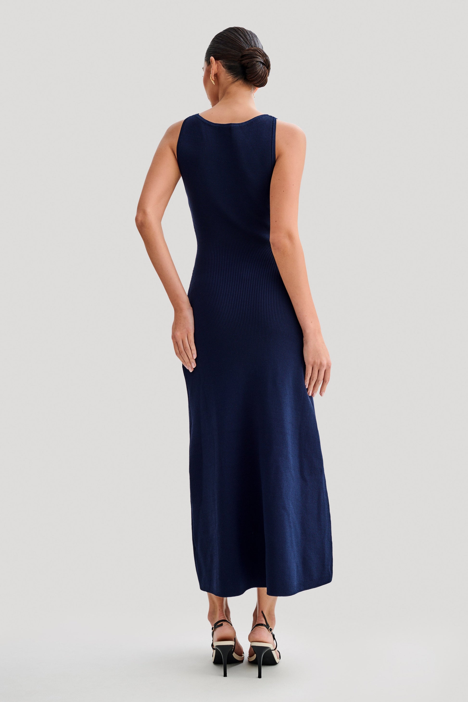 Sawyer Sleeveless Buttoned Maxi Dress - Navy #4