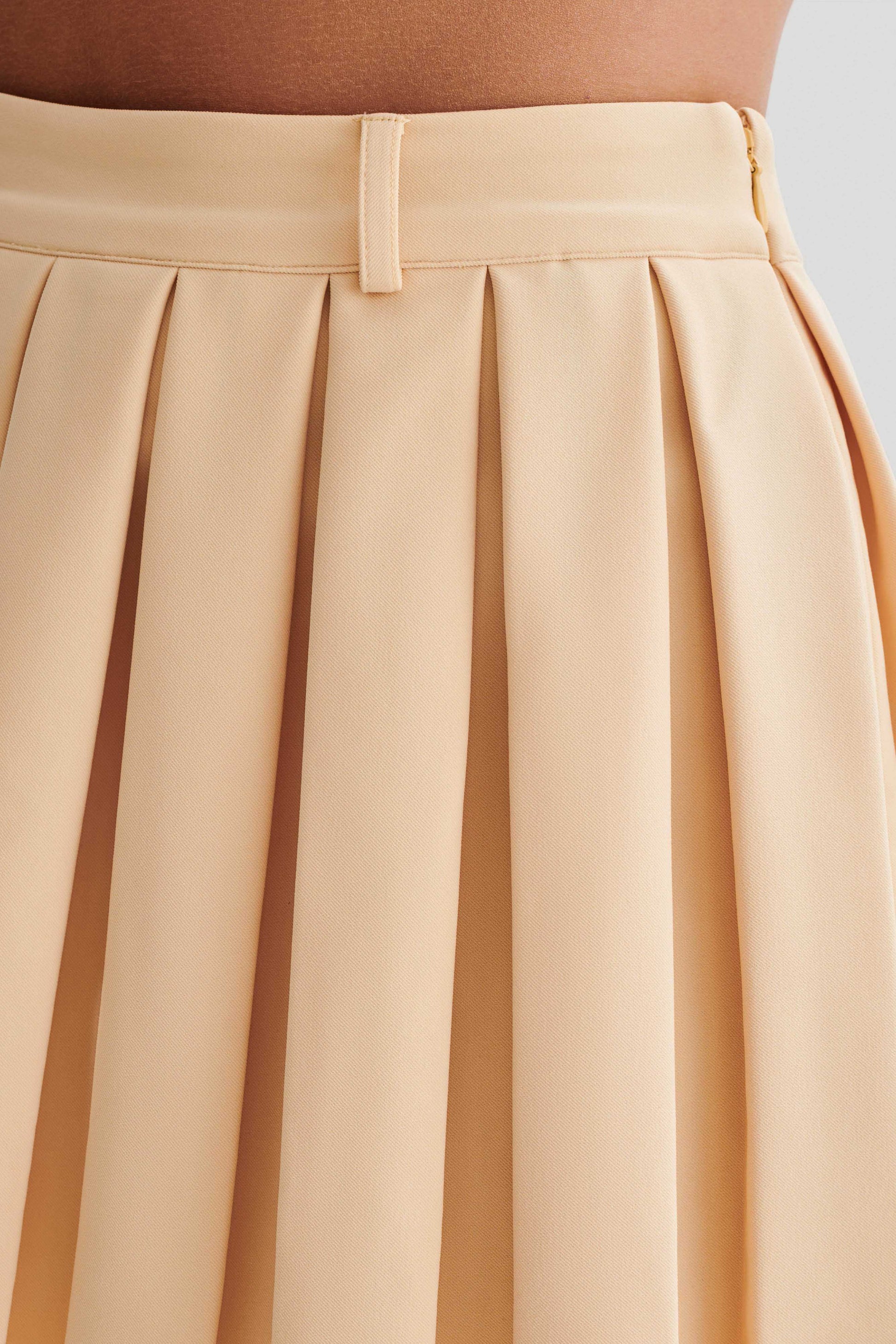 Mura Pleated Mini Skirt - Peach #3