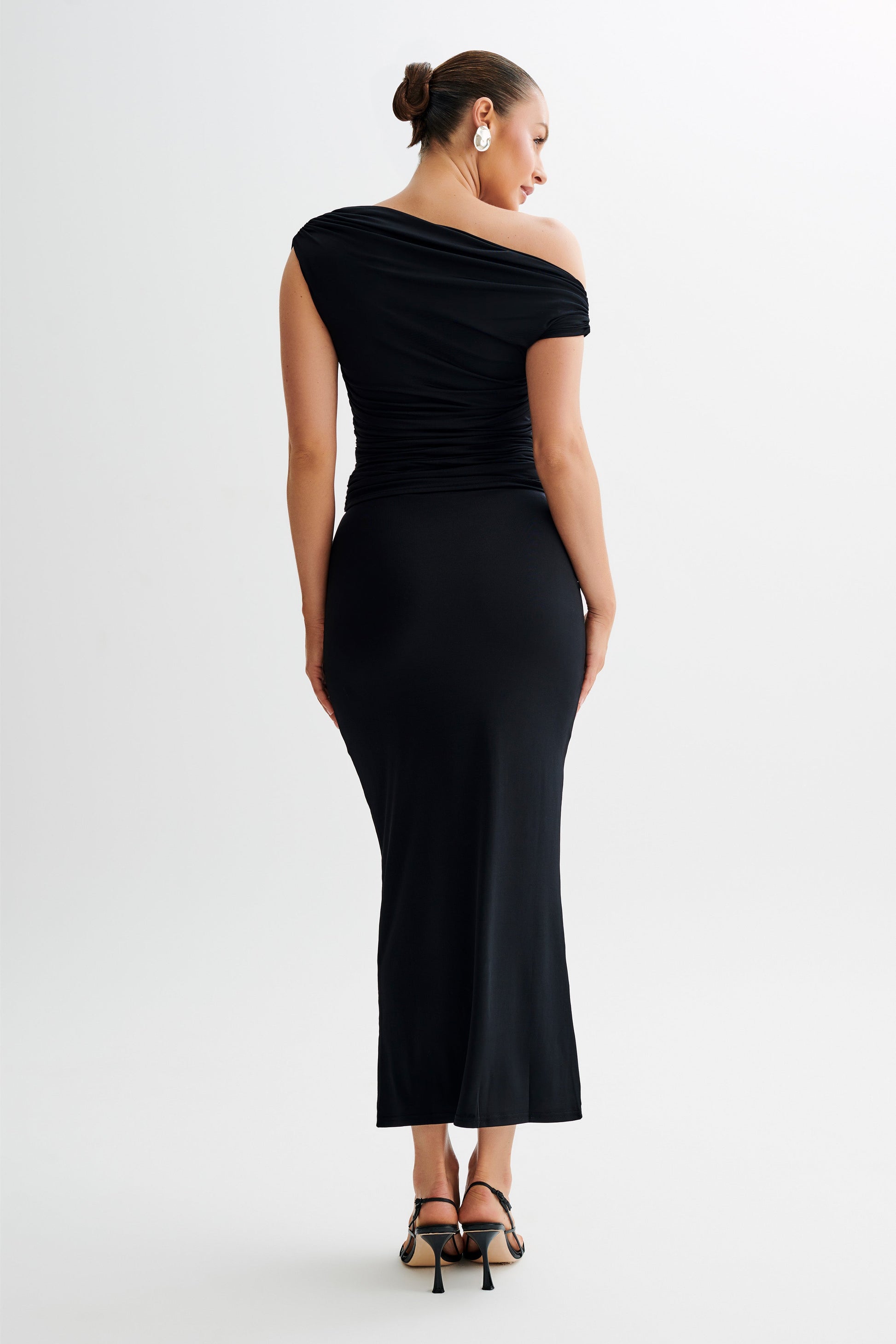 Alayna Slinky Ruched Top - Black #4