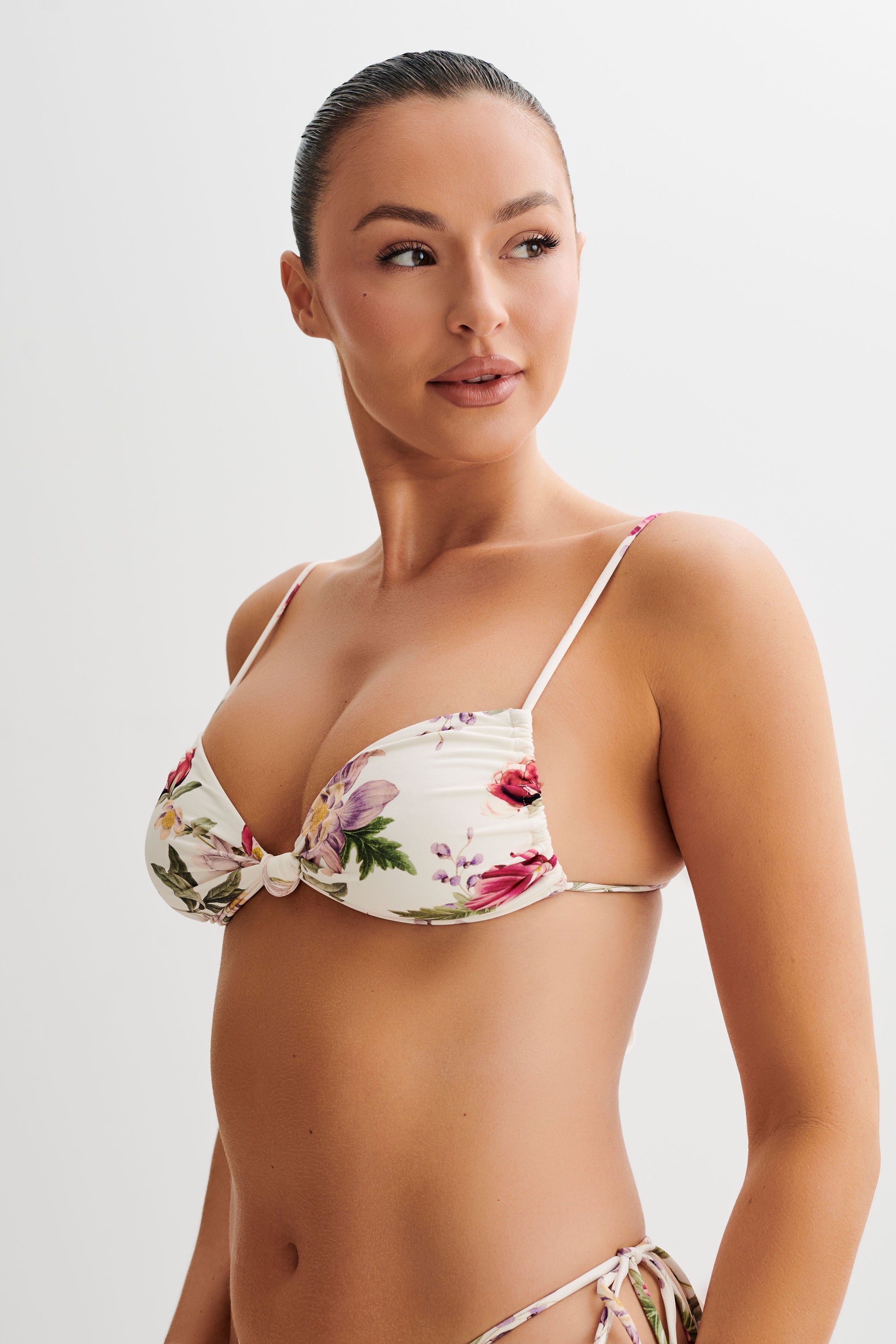 Rosmunda Ruched Bikini Top - Bella Rosa Print #8