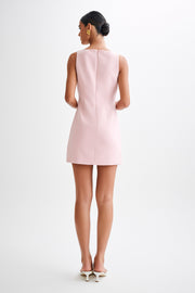 Angela Suiting Mini Dress - Baby Pink