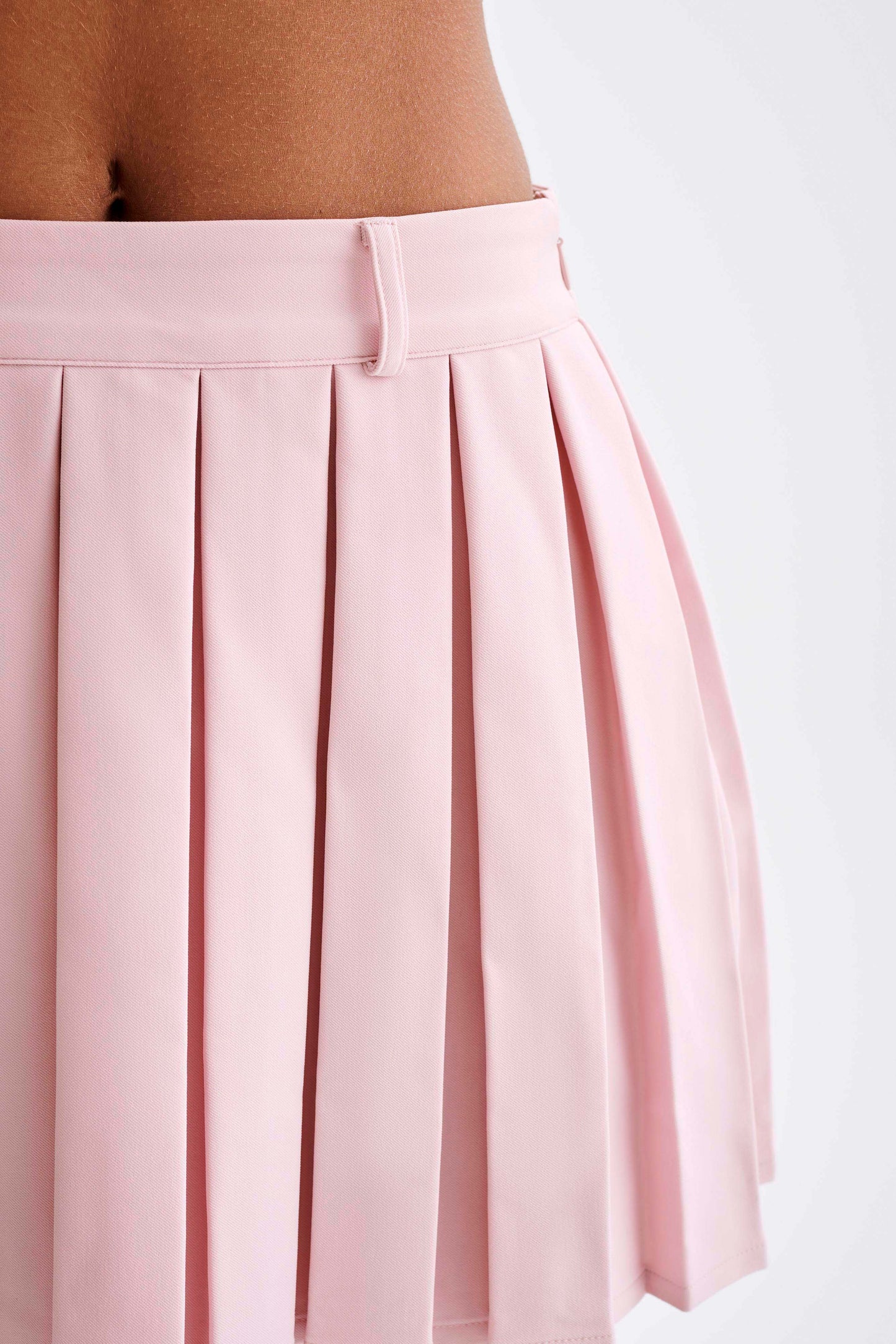 Mura Pleated Mini Skirt - Baby Pink