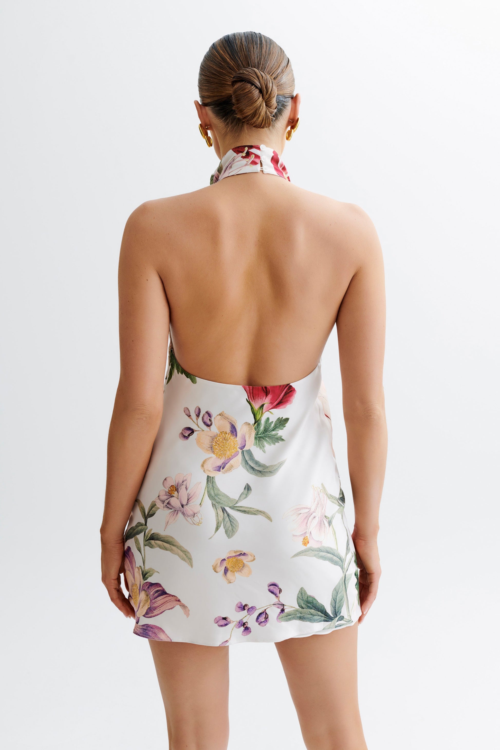 Lynelle High Neck Mini Dress - Bella Rosa Print #3