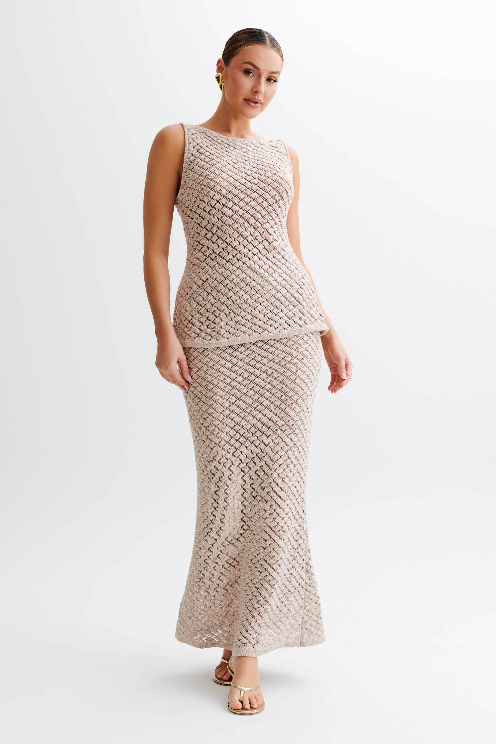 Guiliana Sleeveless Knit Top - Tawny Grey #3