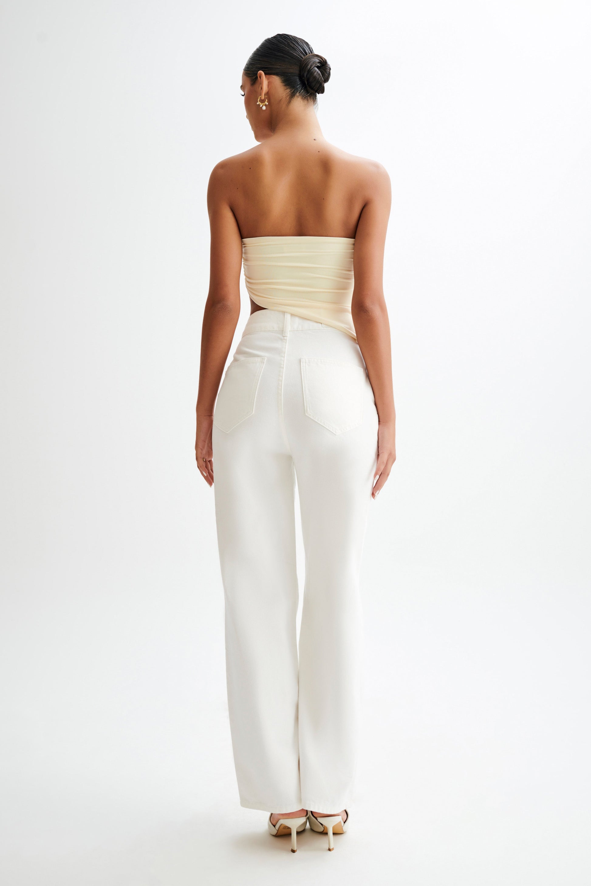 Donata Slinky Strapless Top - Lemon Sherbet #8