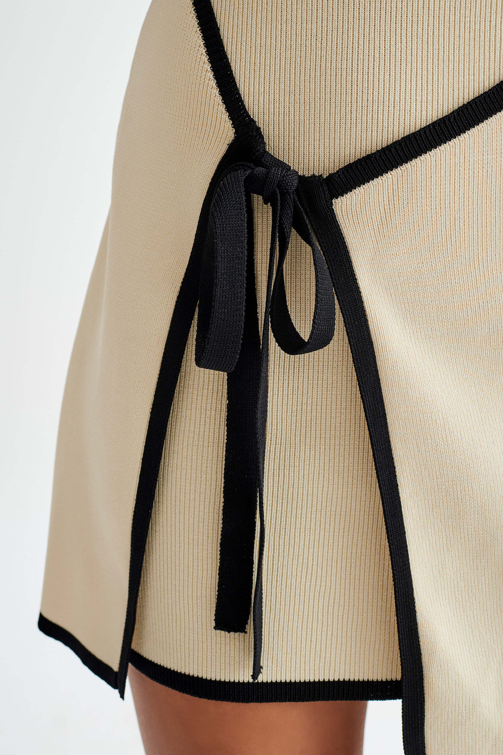 Rian Strapless Knit Mini Dress - Cream