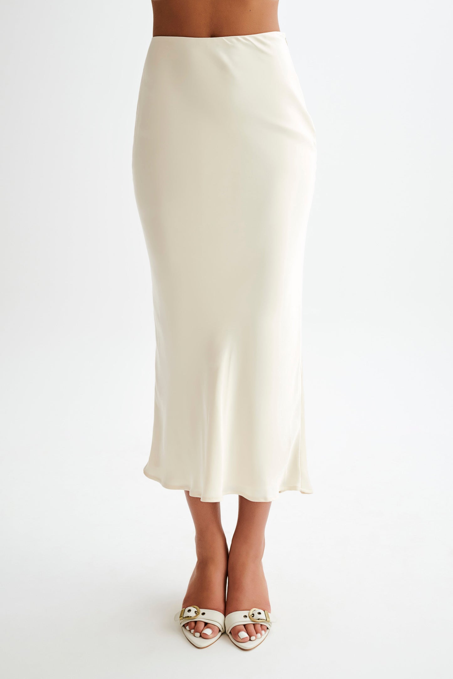 Viviana Satin Maxi Skirt - Ivory