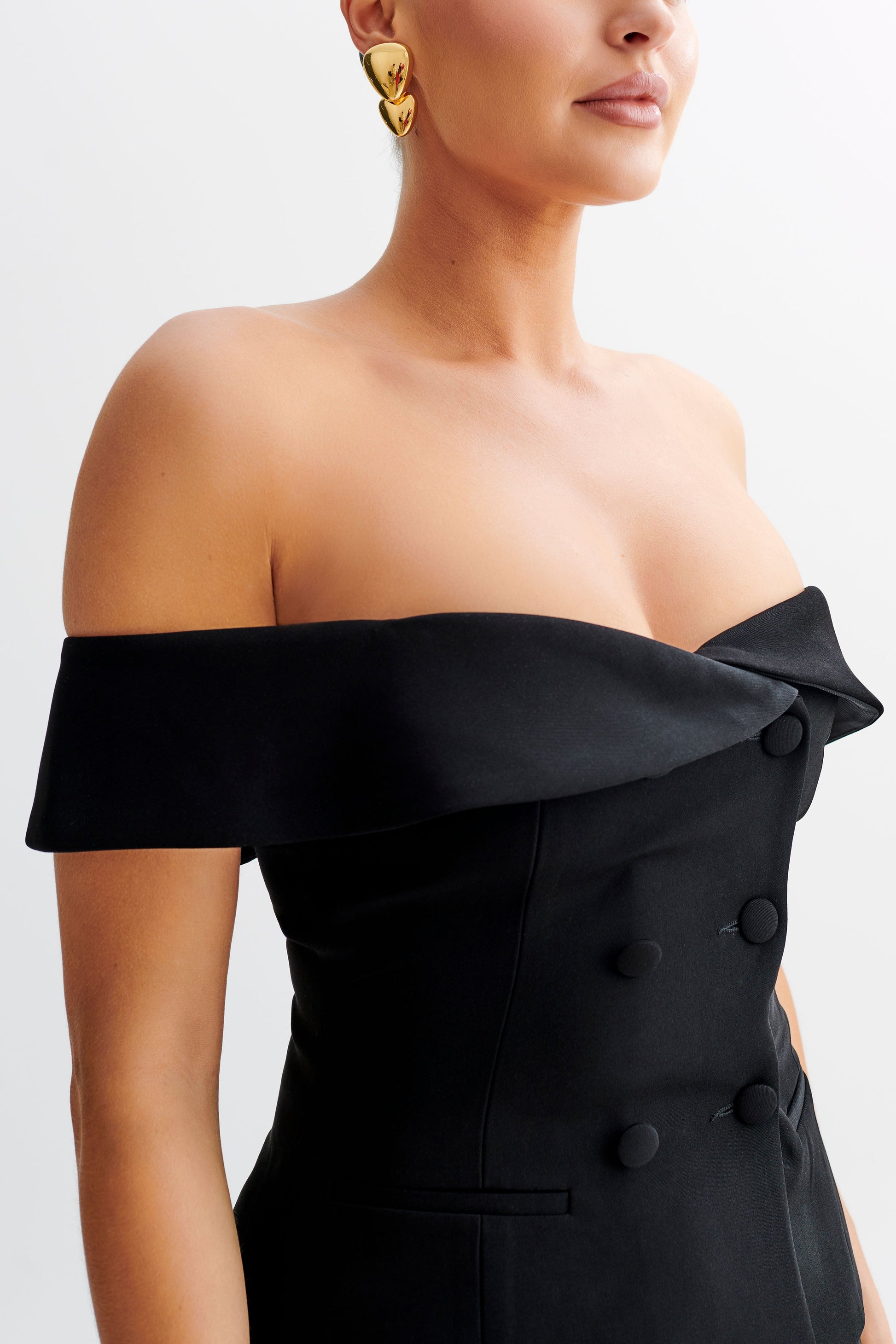 Krista Strapless Suiting Top - Black #4