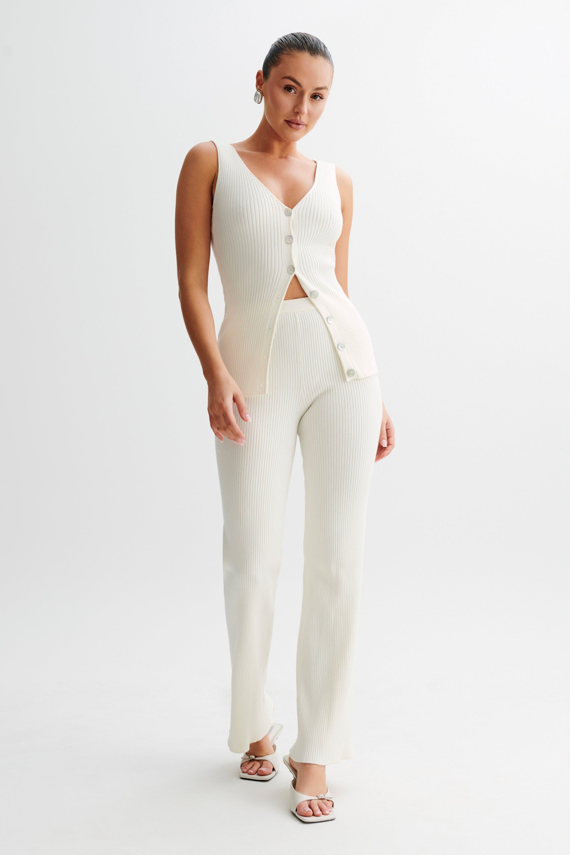 Calypso Knit Trousers - Ivory #4