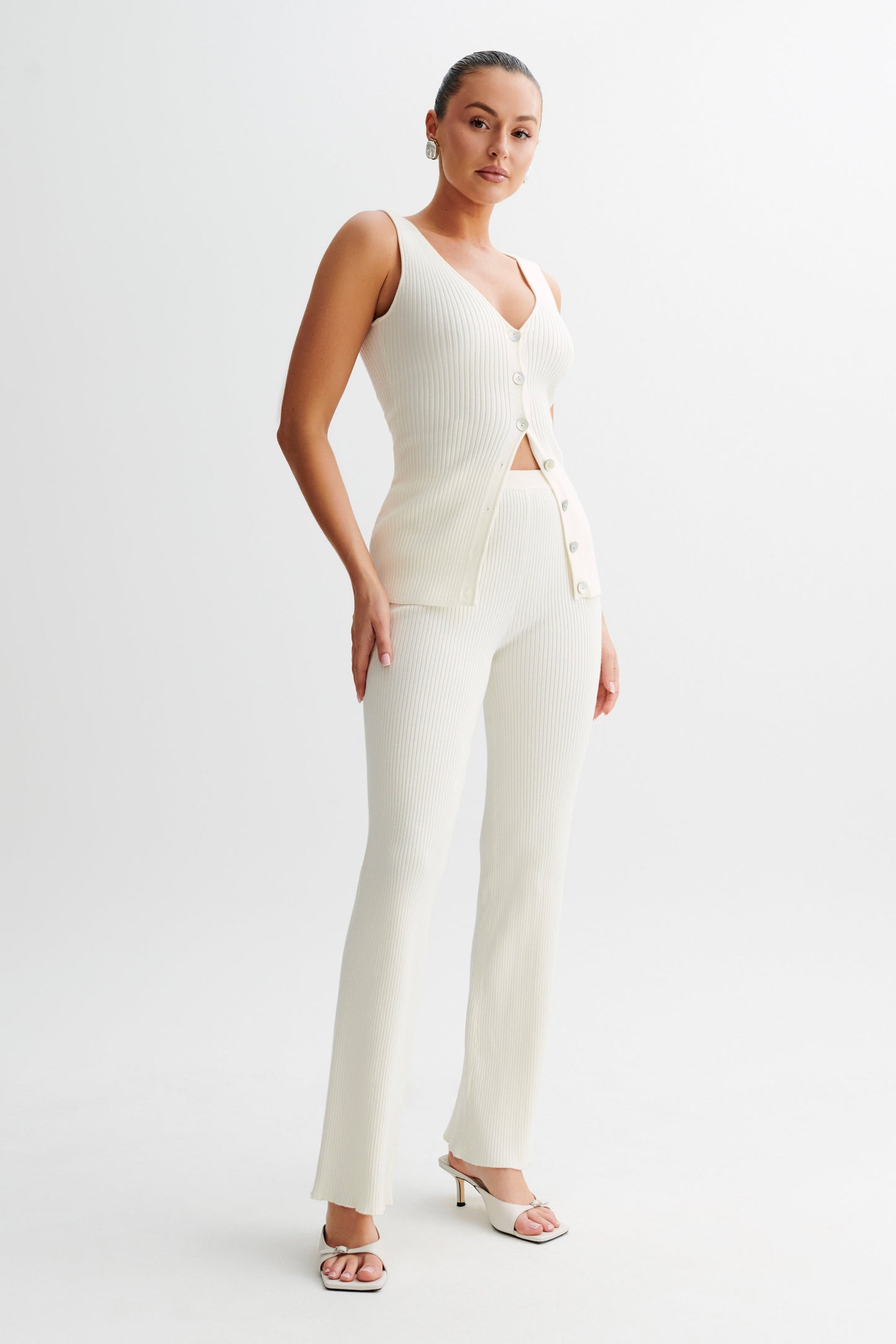 Calypso Knit Trousers - Ivory