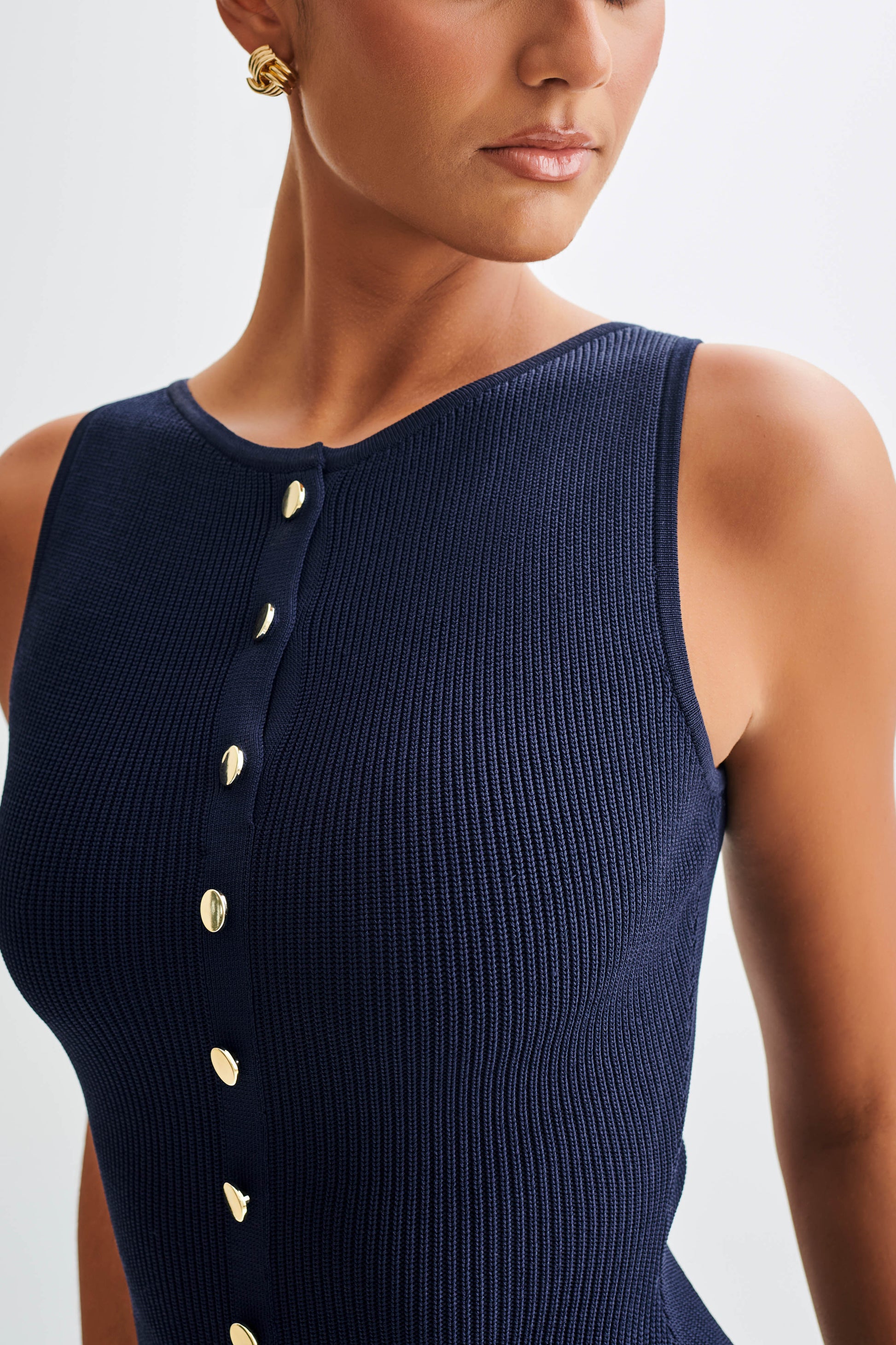 Sawyer Knit Mini Dress - Navy #4