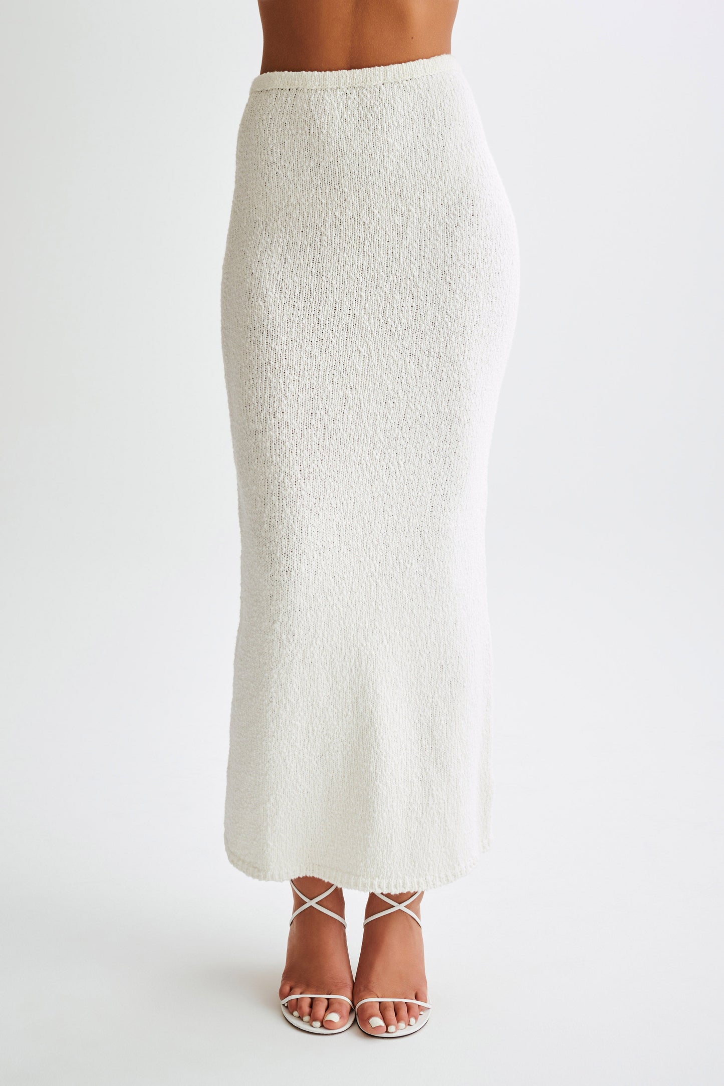 Moira Boucle Maxi Skirt - White