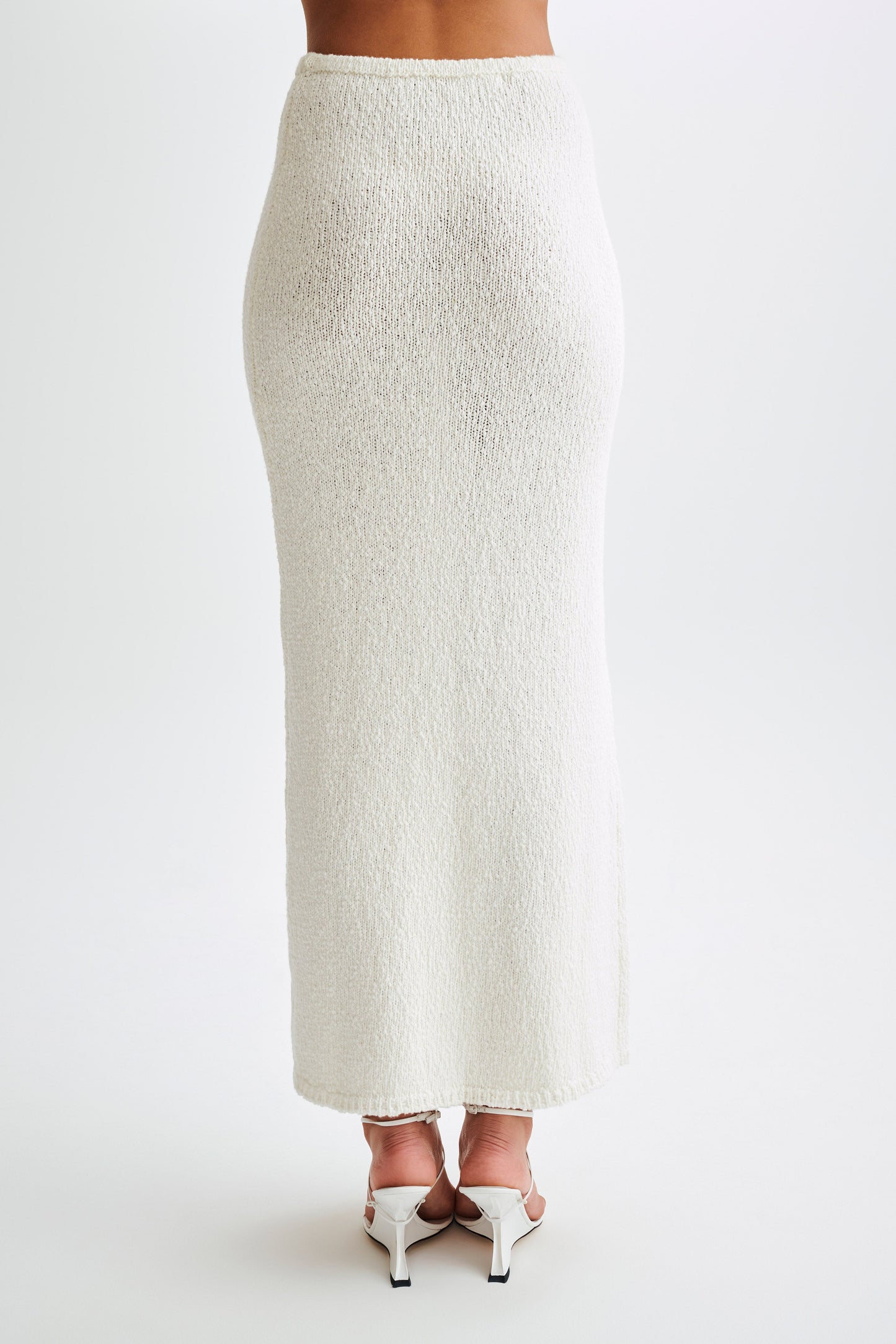 Moira Boucle Maxi Skirt - White