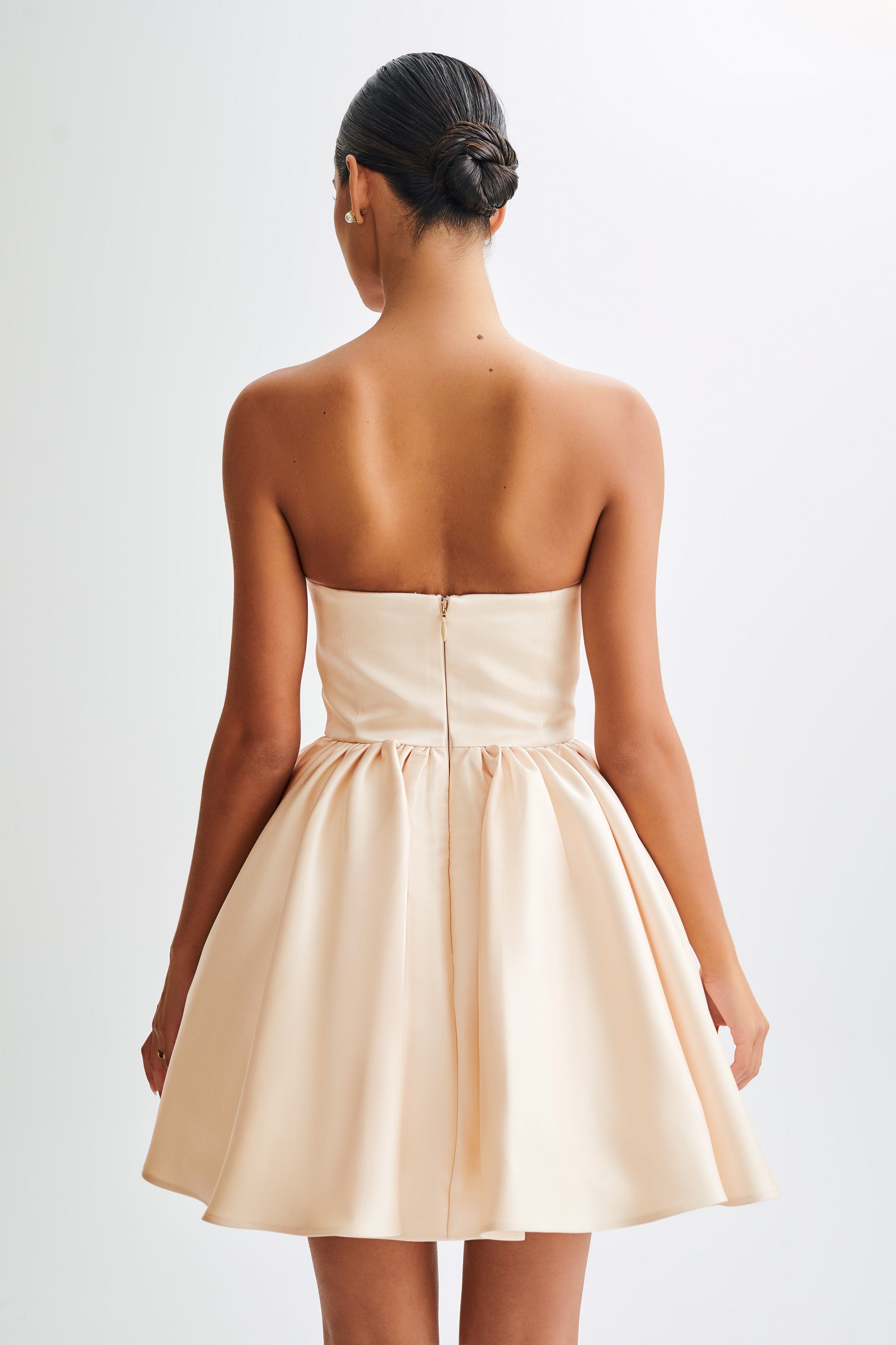 Hollie Structured Corset Mini Dress - Gold #3