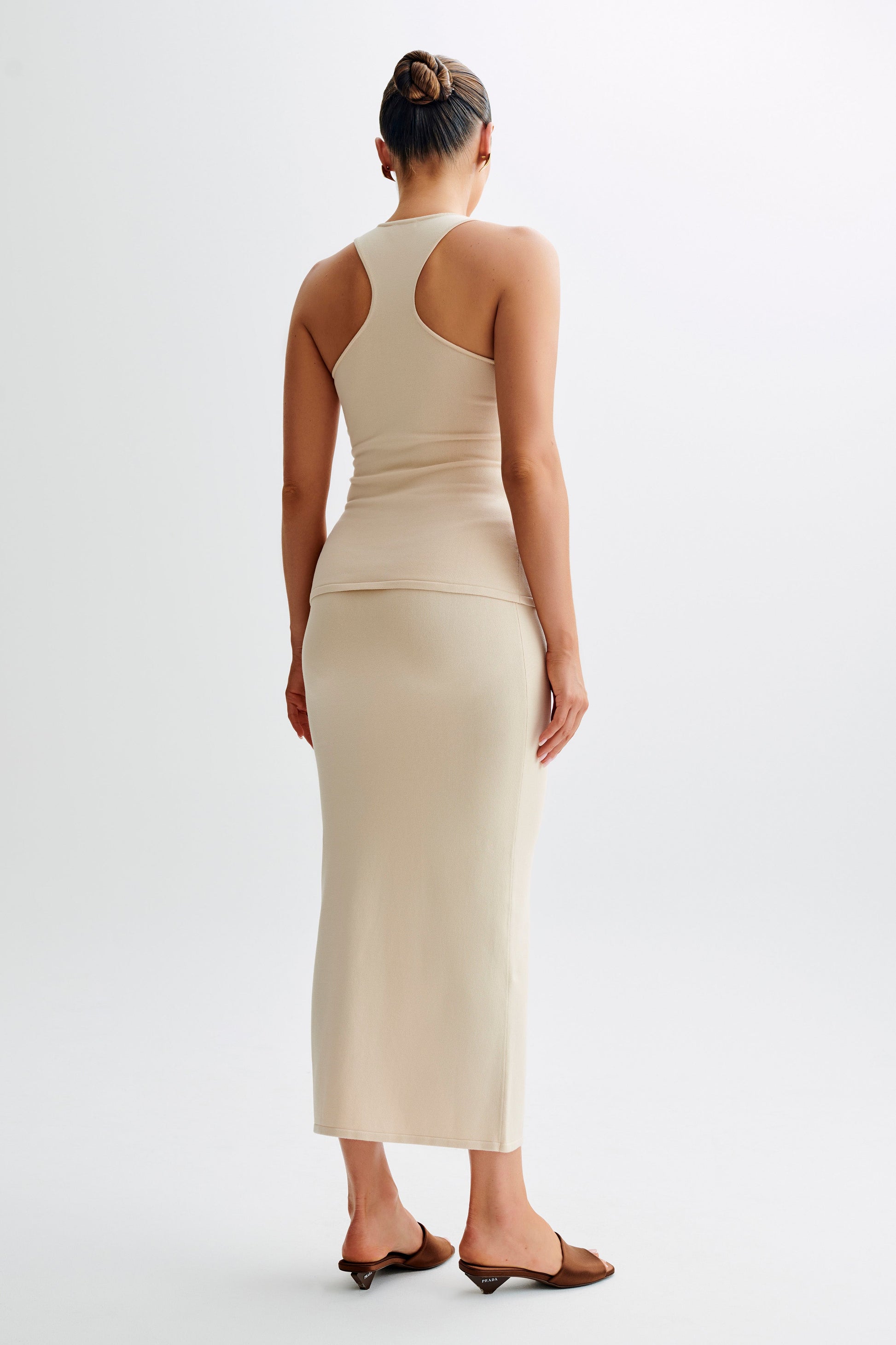 Maisie Buttoned Knit Maxi Skirt - Cream #7