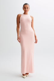 Louise Slinky Backless Maxi Dress - Pale Pink