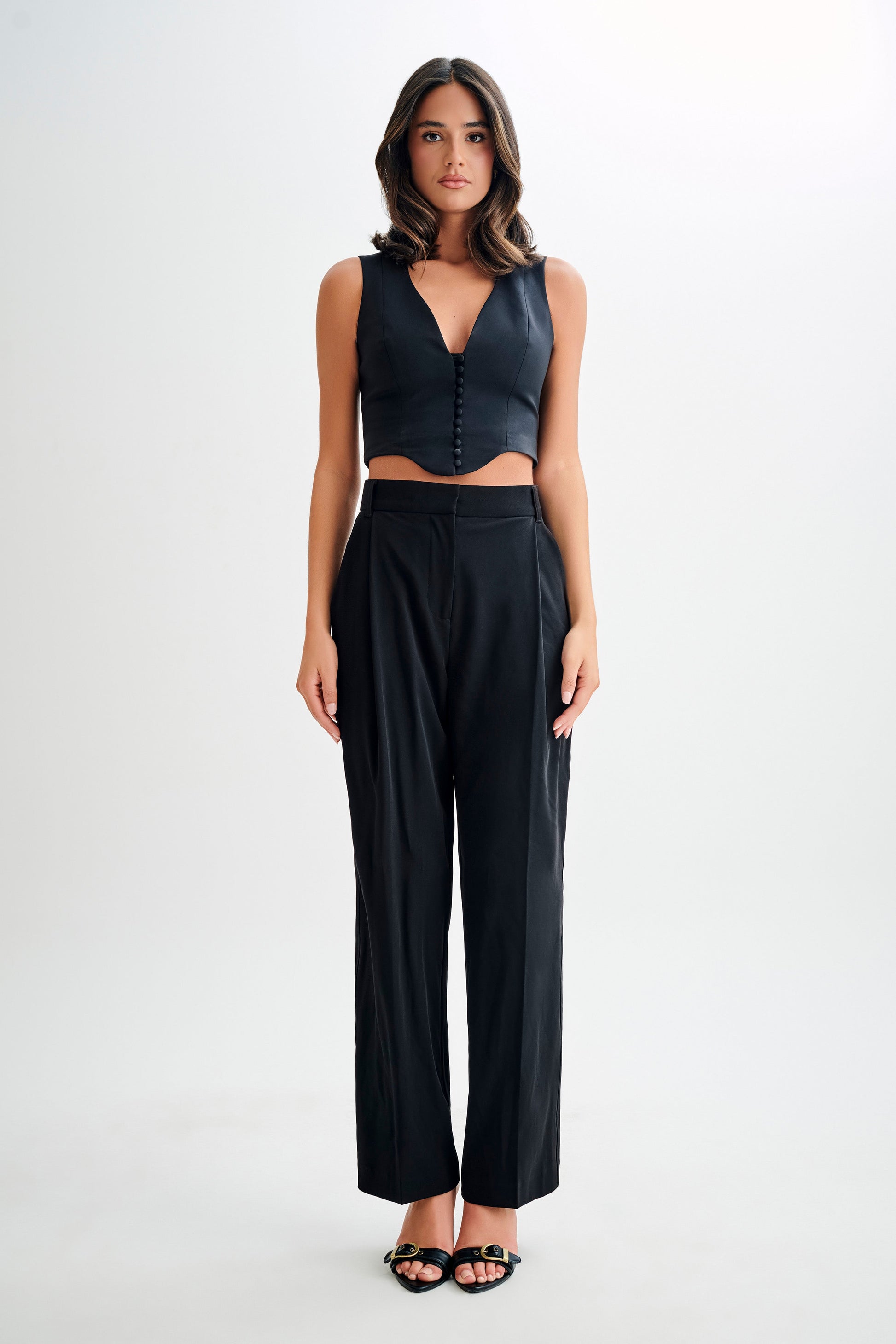 Keely Cotton Sleeveless Top - Black #7