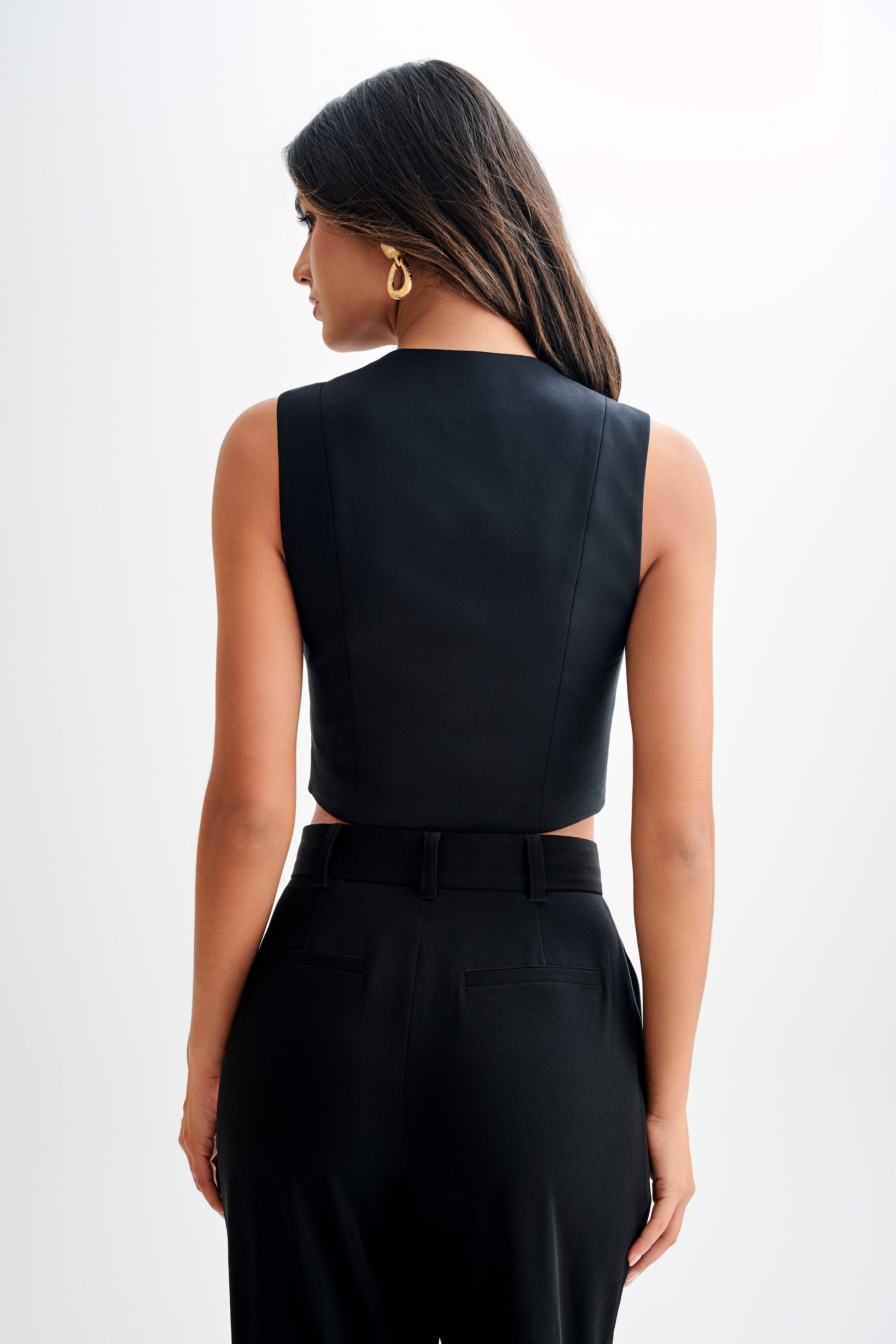 Keely Cotton Sleeveless Top - Black #2