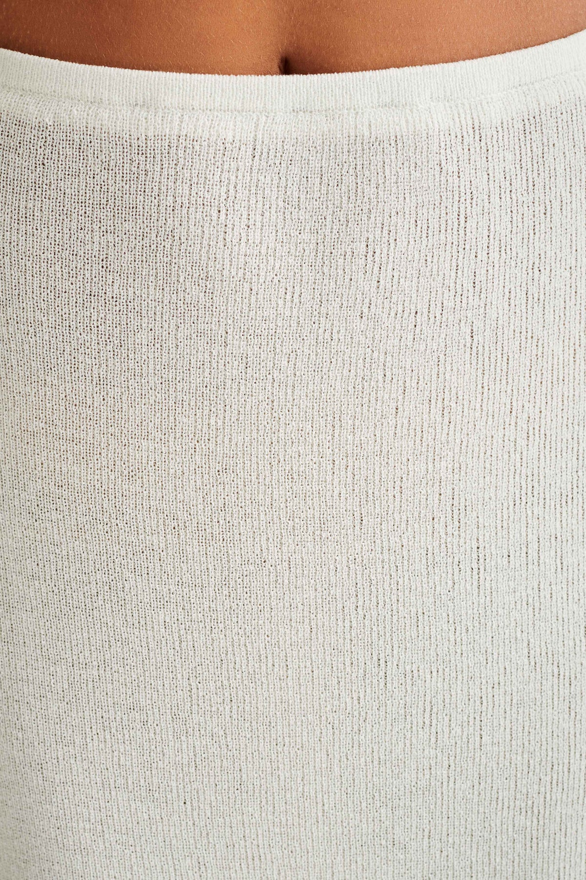 Gigi Knit Midi Skirt - Ivory #4