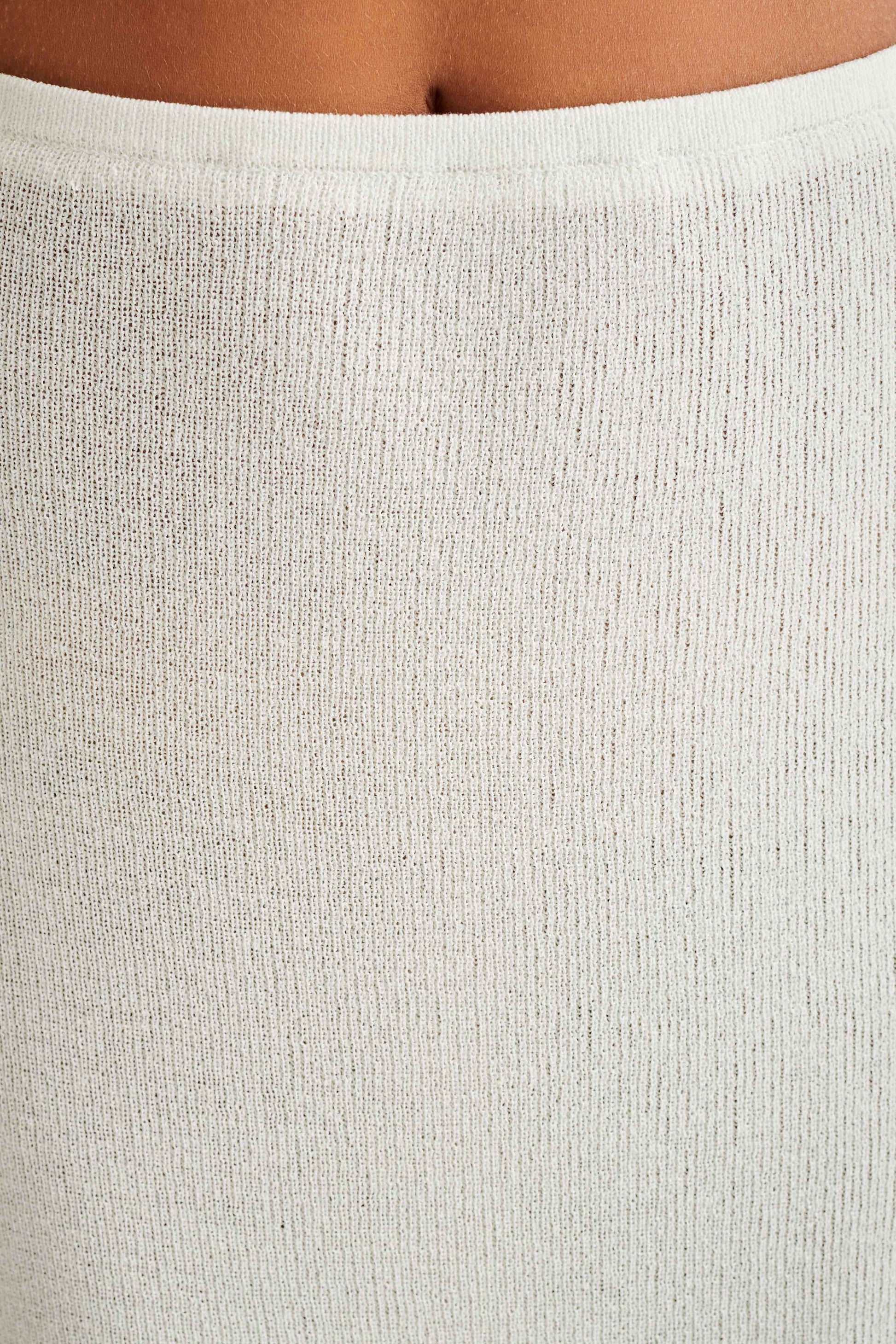Gigi Knit Midi Skirt - Ivory #4