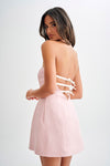 Neeka Strapless Bow Back Mini Dress - Navy