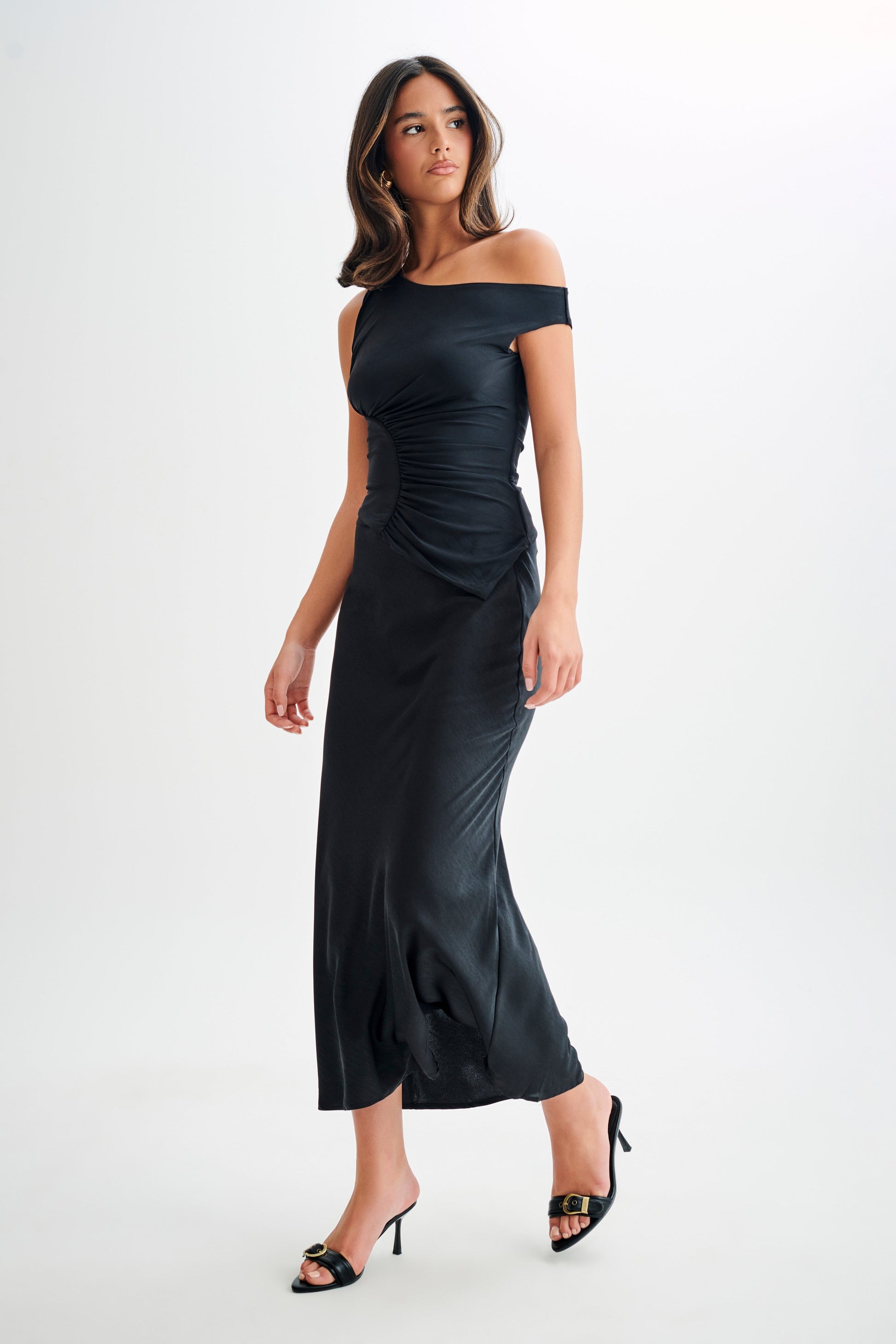 Irving Off Shoulder Slinky Top - Black #5