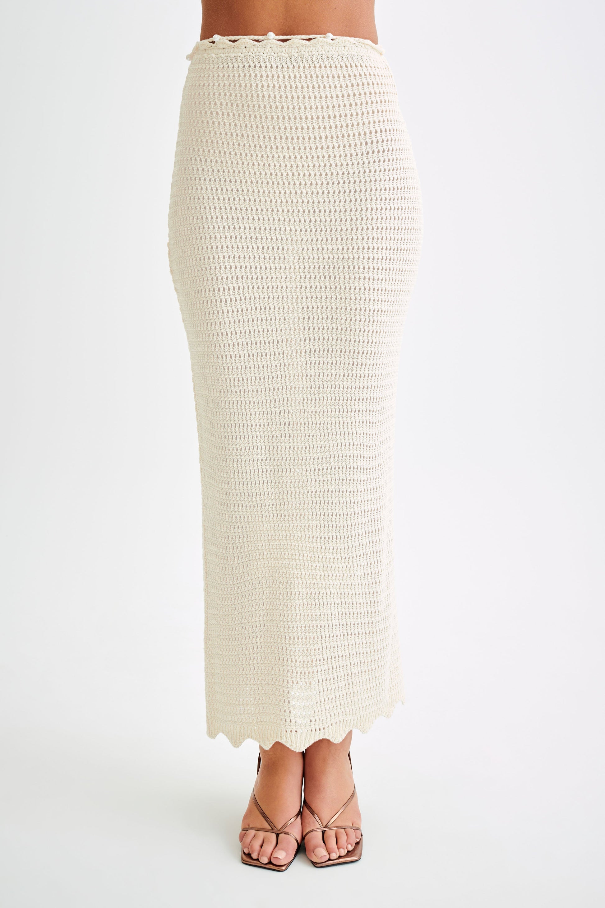 Kira Knit Maxi Skirt - Buttercream #6