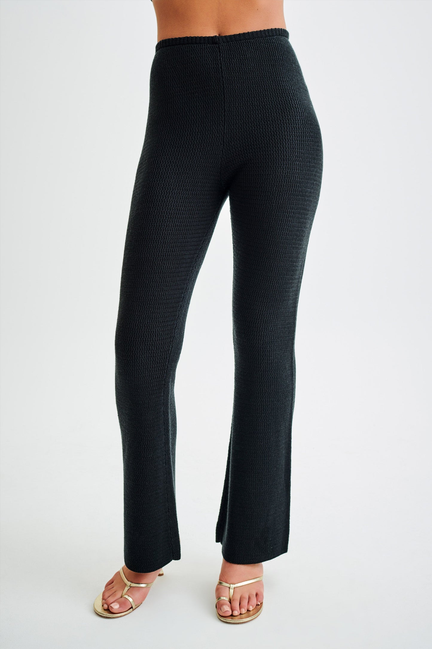 Ridley Straight Leg Knit Pant - Black